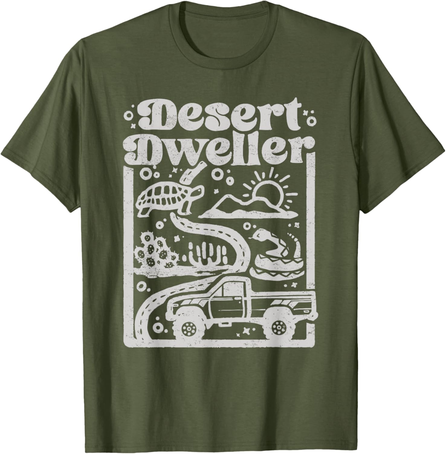 Vintage Desert Dweller Mountain Tee for Vehicle Lovers - Stylish T-Shirt - 15