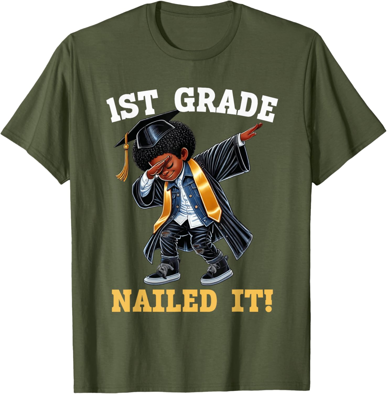 Dabbing Graduation Boys 1st Grade T-Shirt Class of 2025 Fun Apparel - 11