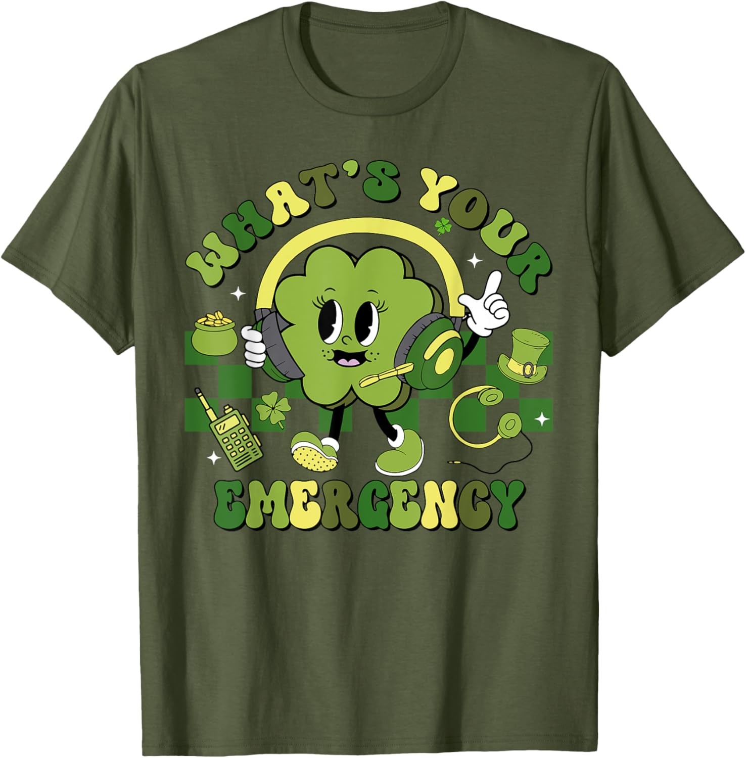 Shamrock Emergency Dispatcher St Patrick's Day T-Shirt for Fun Celebrations - 8