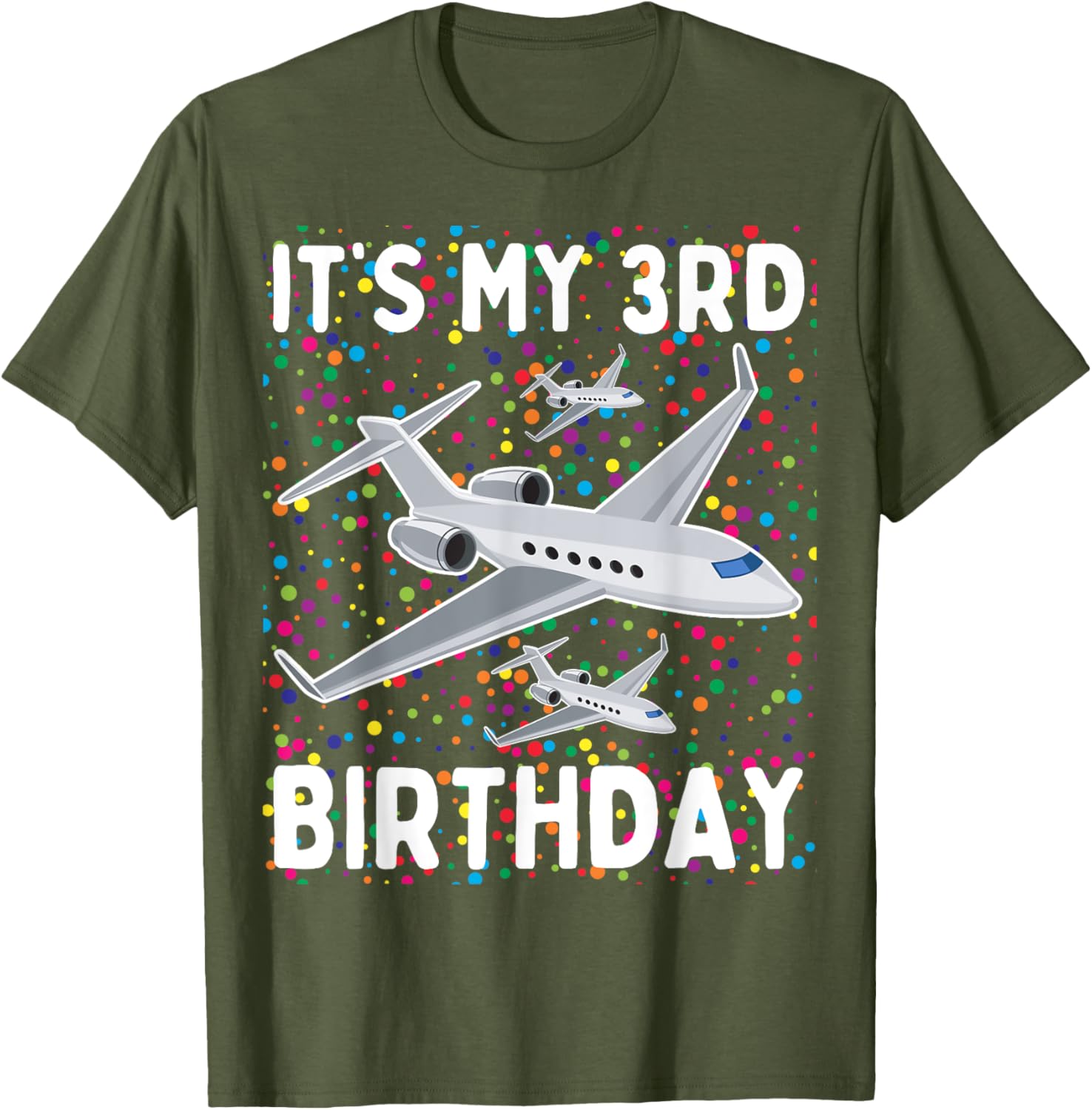It's My 3rd Birthday Airplane T-Shirt for Boys and Girls - Fun Party Wear - 1