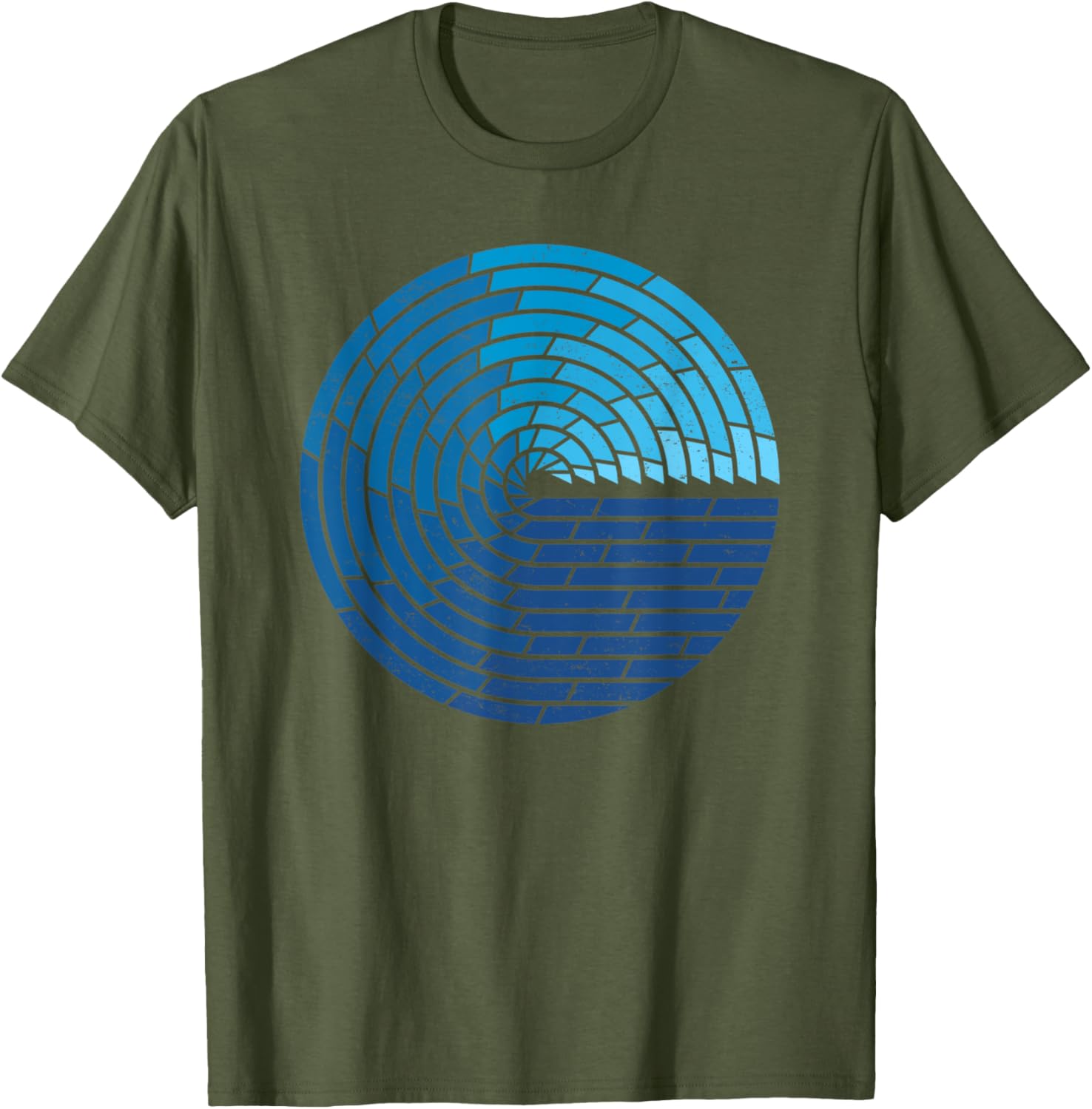 Vintage Ocean Circle Design T-Shirt for Trendy Beach Lovers - 9