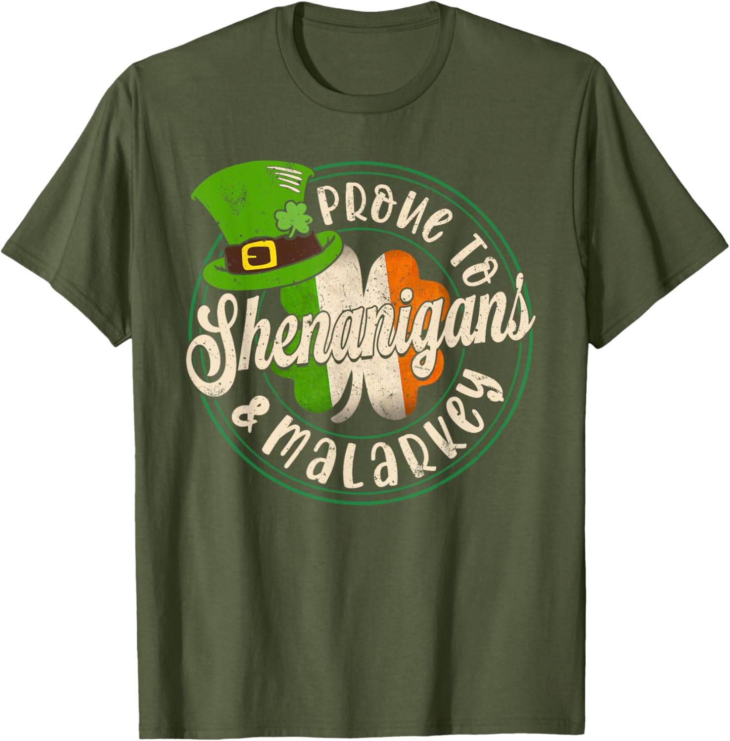 Prone to Shenanigans Fun St Patrick's Day Clover T-Shirt for All Ages - 9