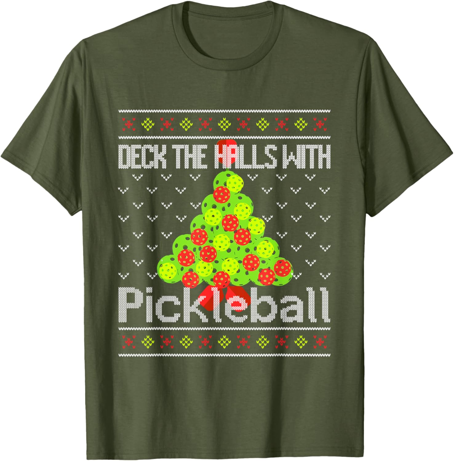 Funny Ugly Christmas Sweater Pickleball Memes T-Shirt for Holiday Cheer - 5