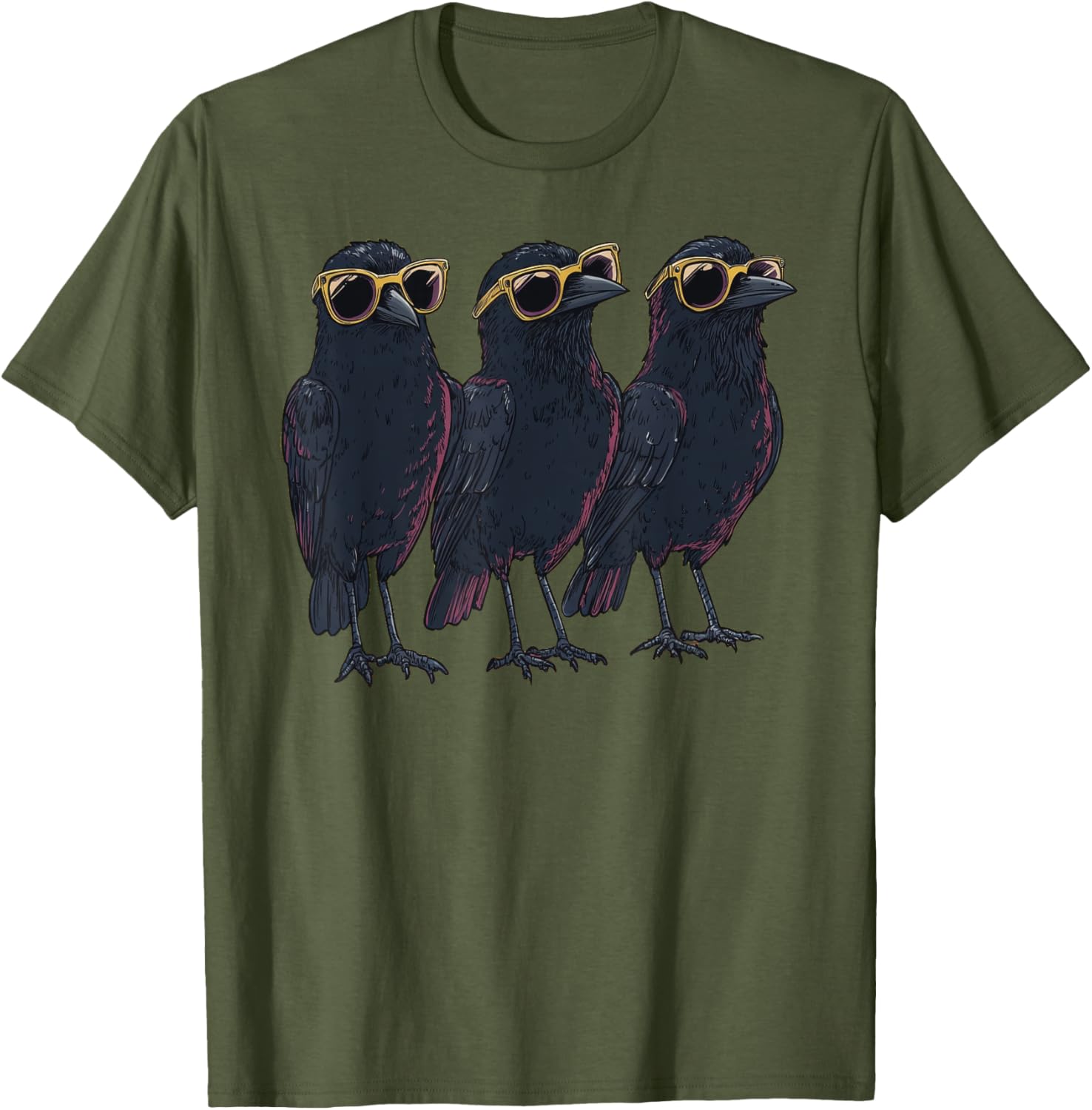 Cool Crow Raven T-Shirt with Sunglasses for Bird Lovers and Trendsetters - 17