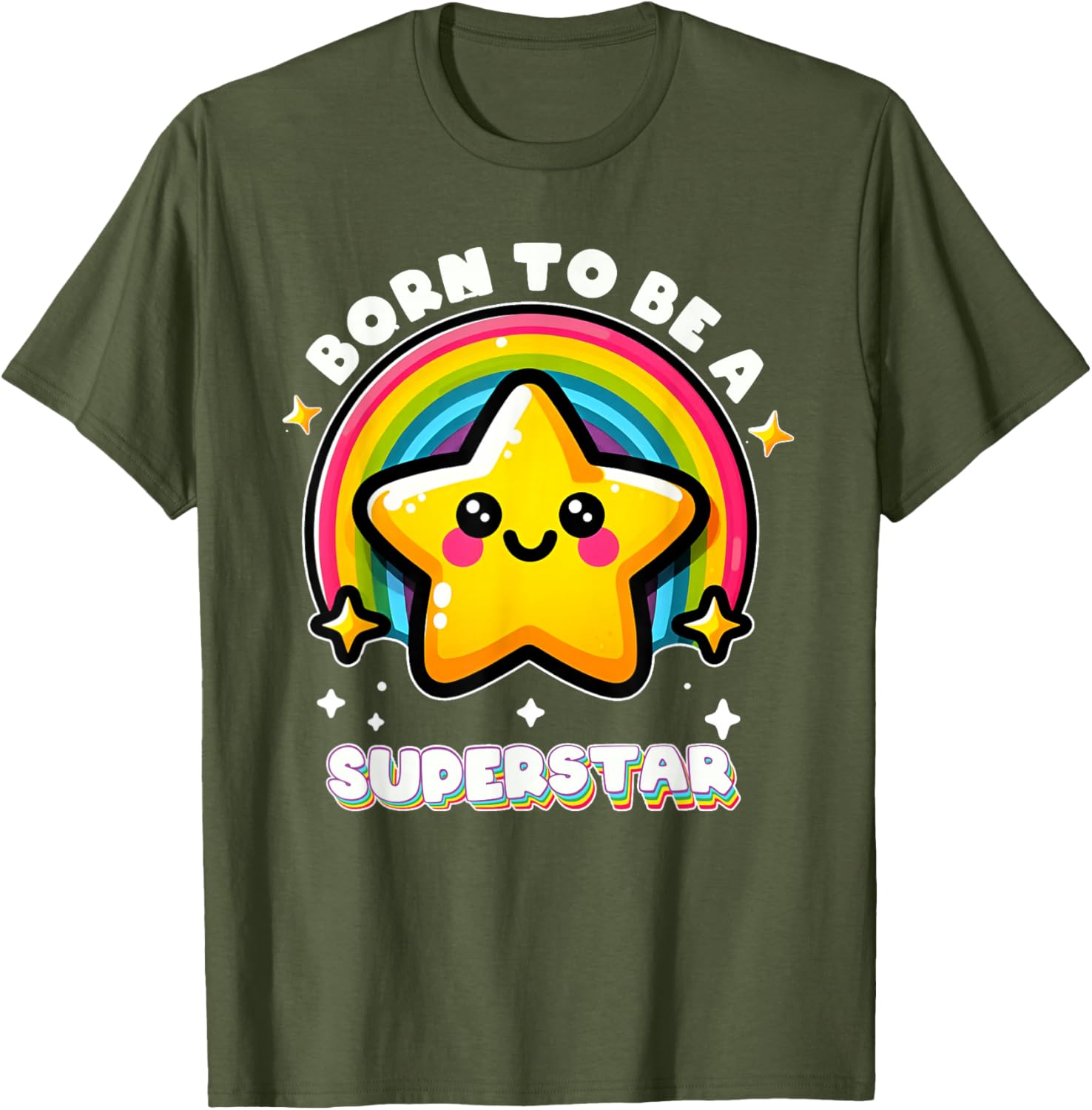Funny Rainbow Kawaii Star Kids T-Shirt I'm Going To Be A Superstar - 6