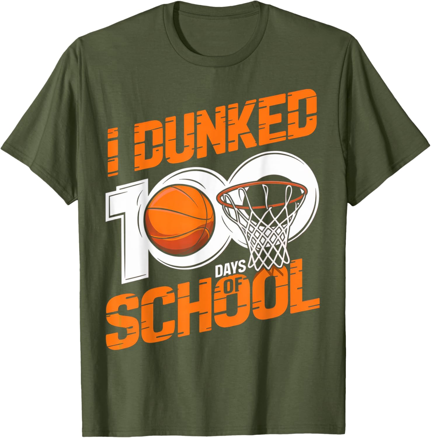 100 Days of School Basketball T-Shirt Fun Design for Kids - 9