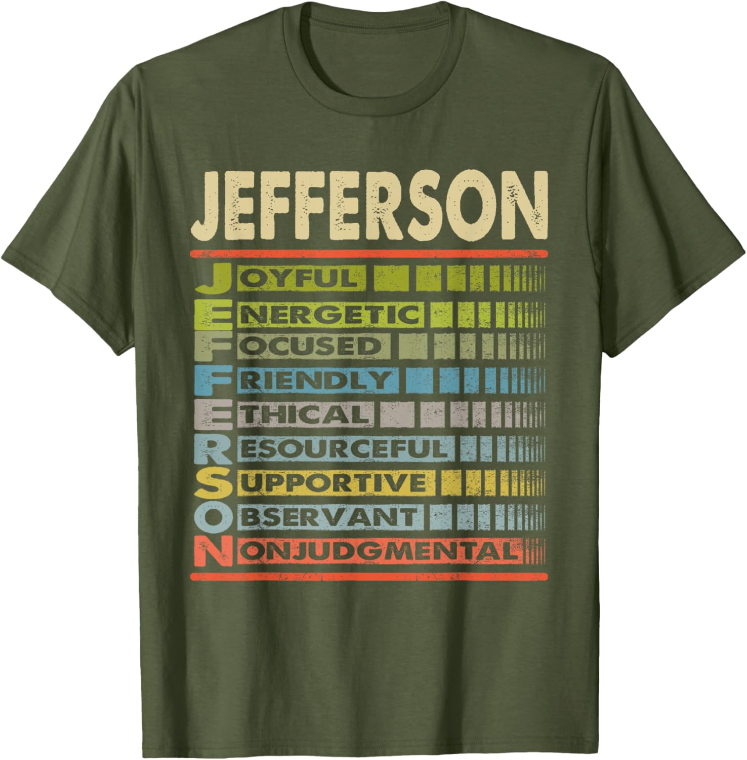 Jefferson Family Name Team T-Shirt Perfect for Family Gatherings - 6