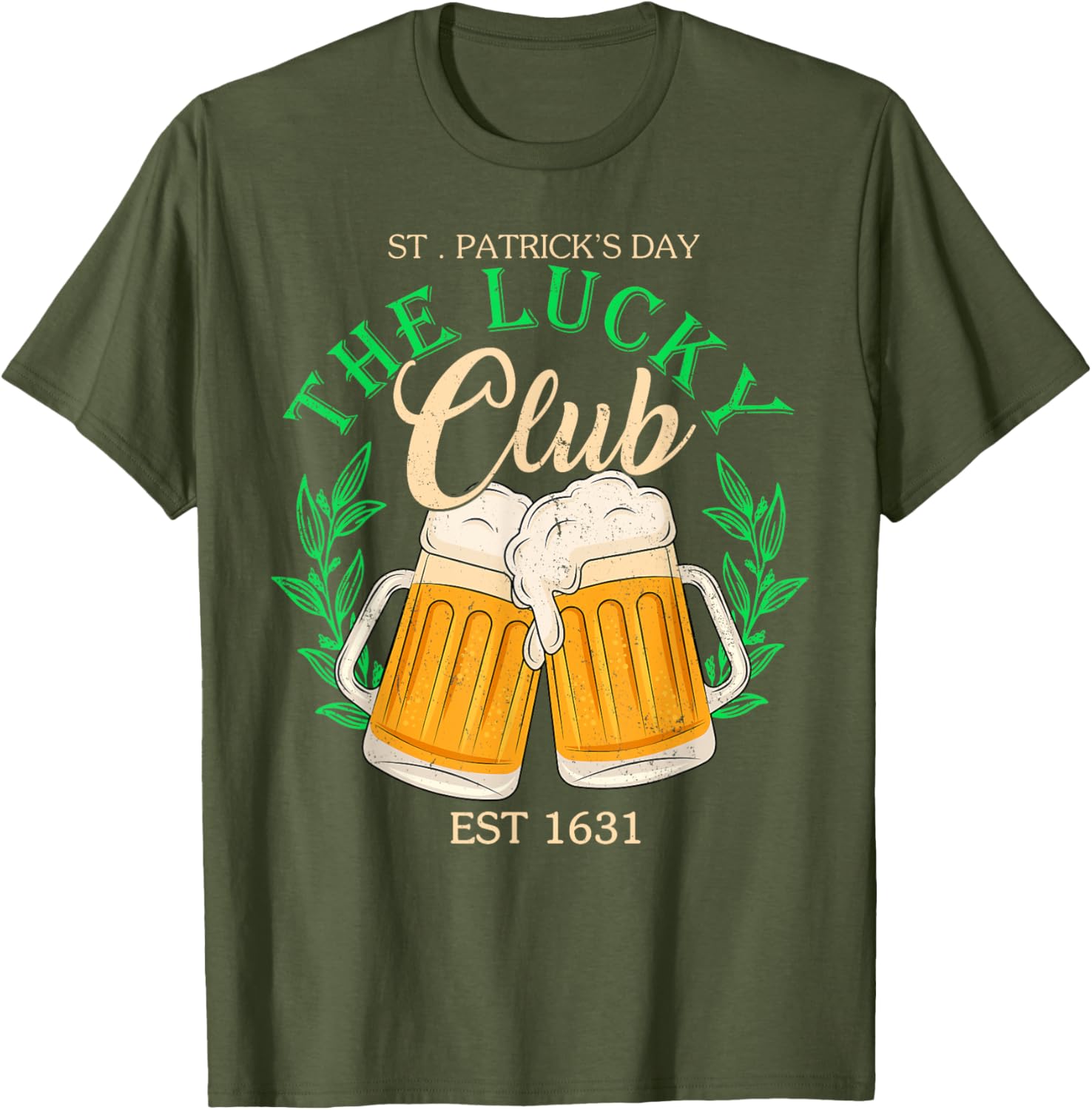 Lucky Club St. Patrick's Day Beer T-Shirt for Irish Group Fun - 26