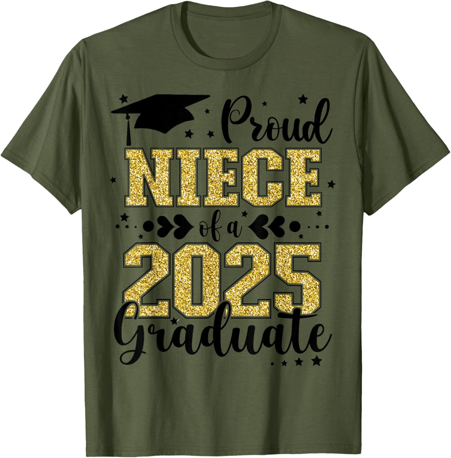 Proud Niece of Class of 2025 Graduate Senior T-Shirt for Celebrations - 12