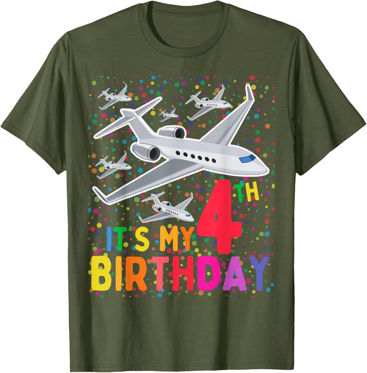 Its My 4th Birthday Airplane T-Shirt for Boys and Girls Fun Gift - 17