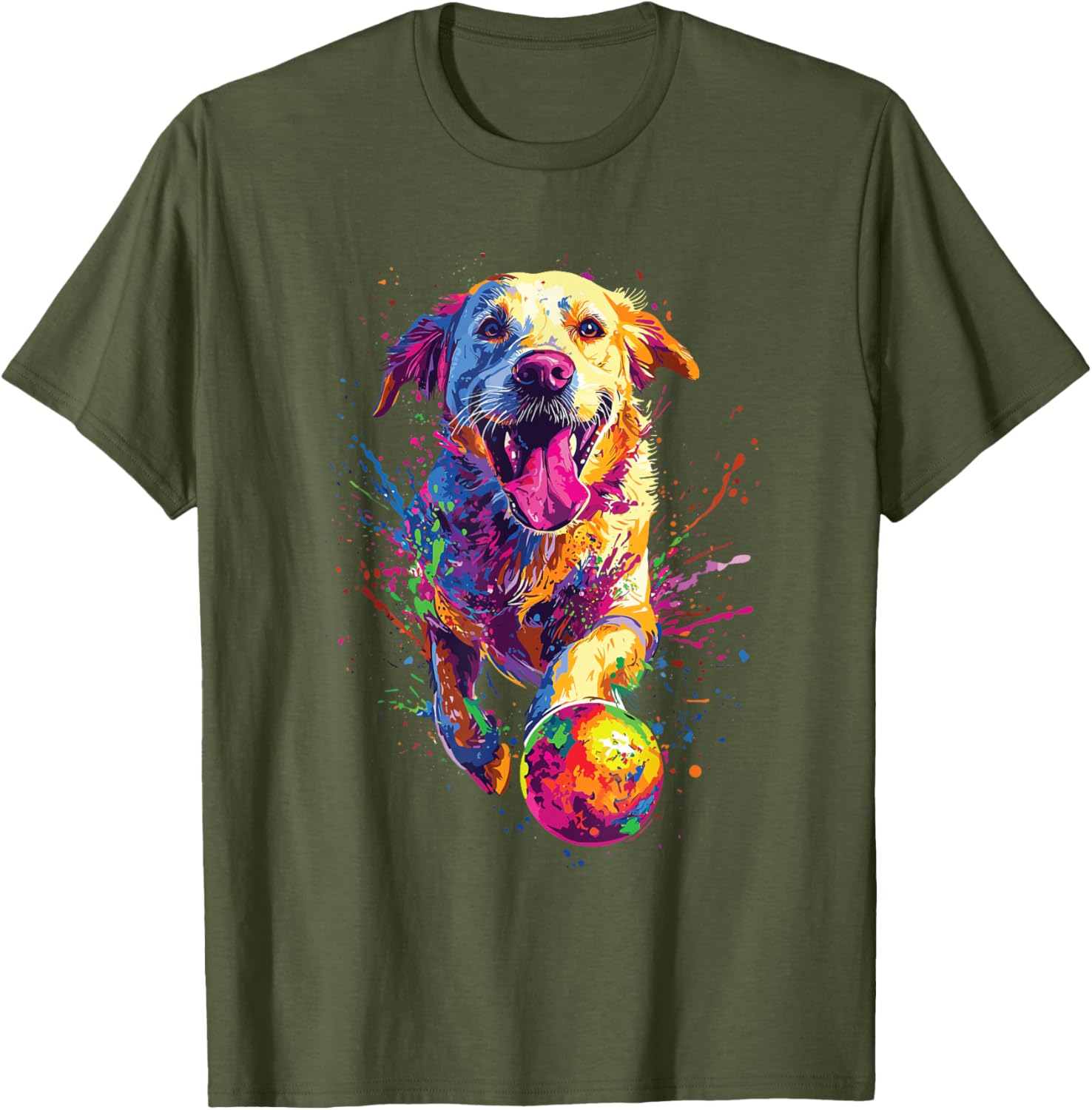 Colorful Labrador Retriever T-Shirt Perfect for Dog Lovers and Fans - 5