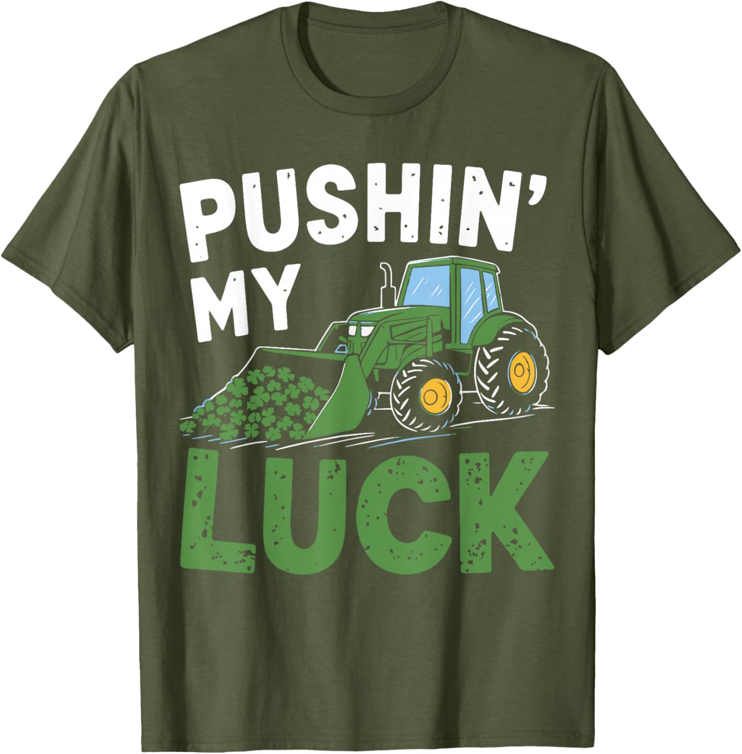St Patrick's Day Toddler Tractor T-Shirt for Boys - Irish Luck Theme - 9