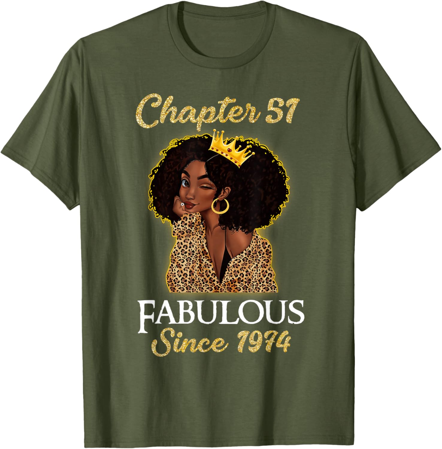 Fabulous Since 1974 Leopard T-Shirt for 51st Birthday Girls - 7