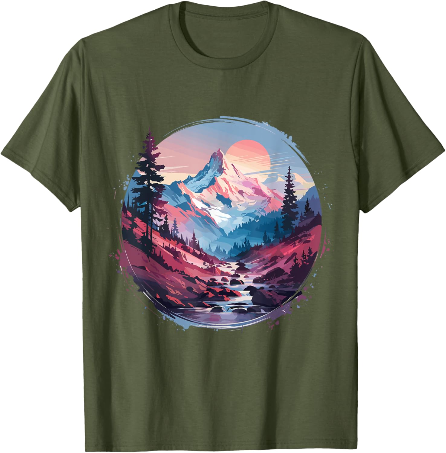 Funny Mountain Hiking T-Shirt with Sunrise Graphic for Outdoor Lovers - 7