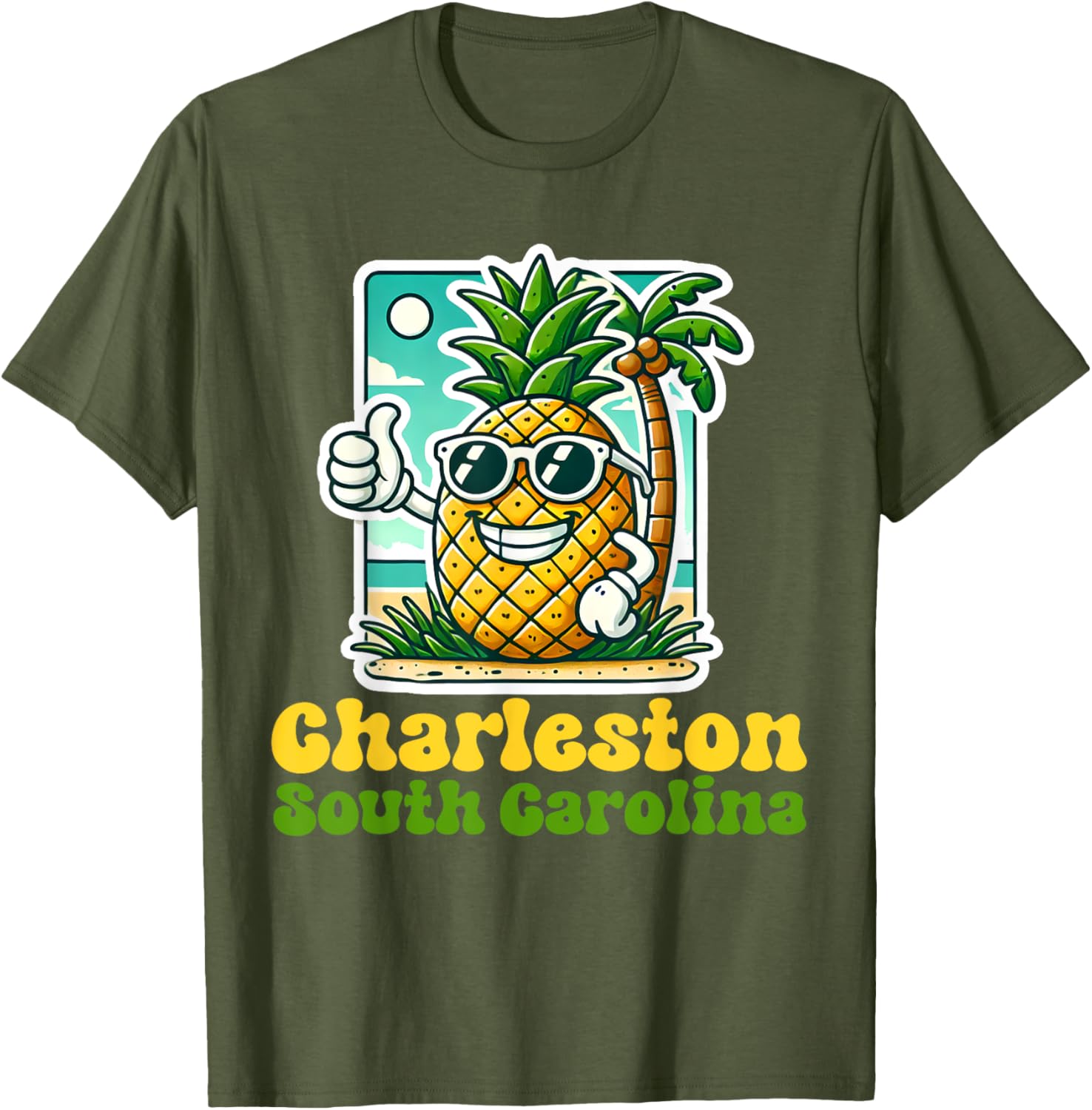 Cute Pineapple Thumbs Up T-Shirt - Charleston South Carolina Style - 2