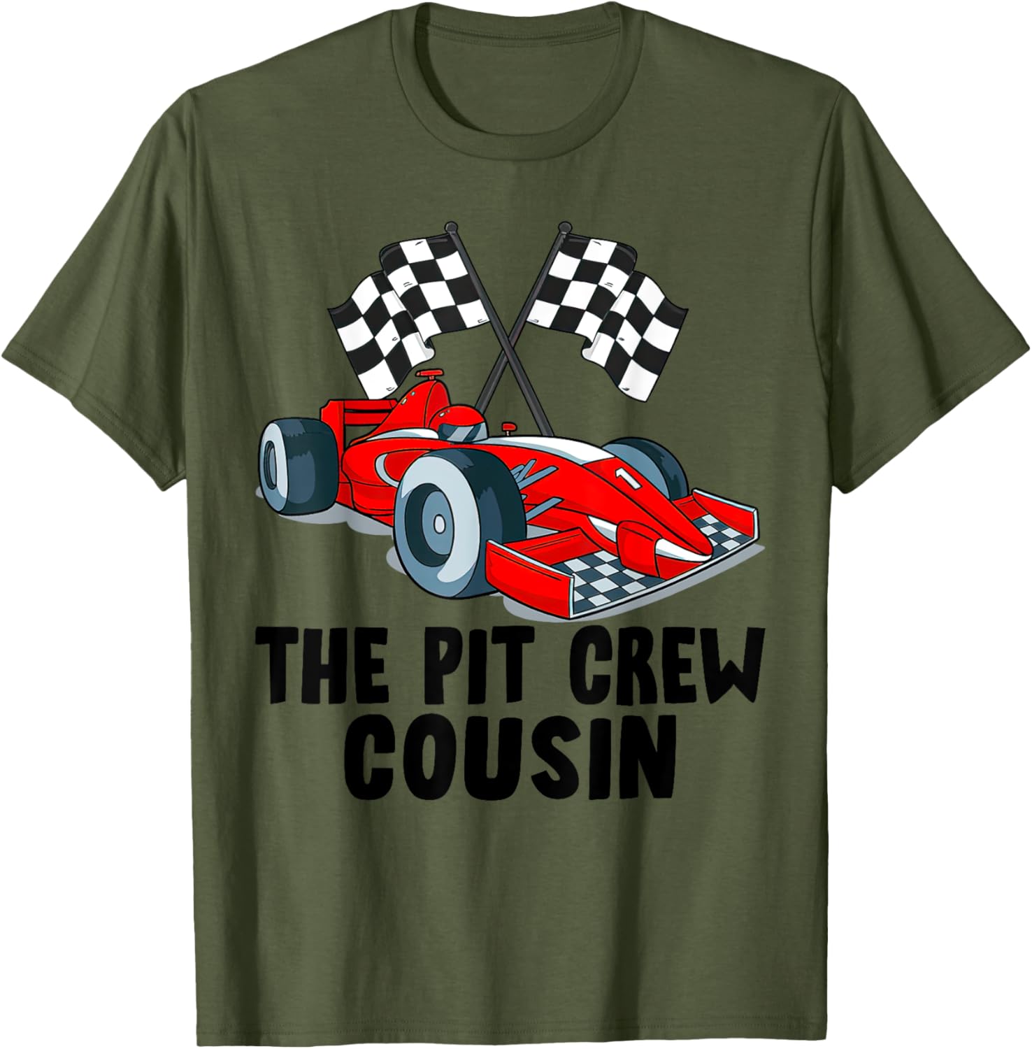 Cousin Pit Crew Racing Family T-Shirt for Car Birthday Party Fun - 10