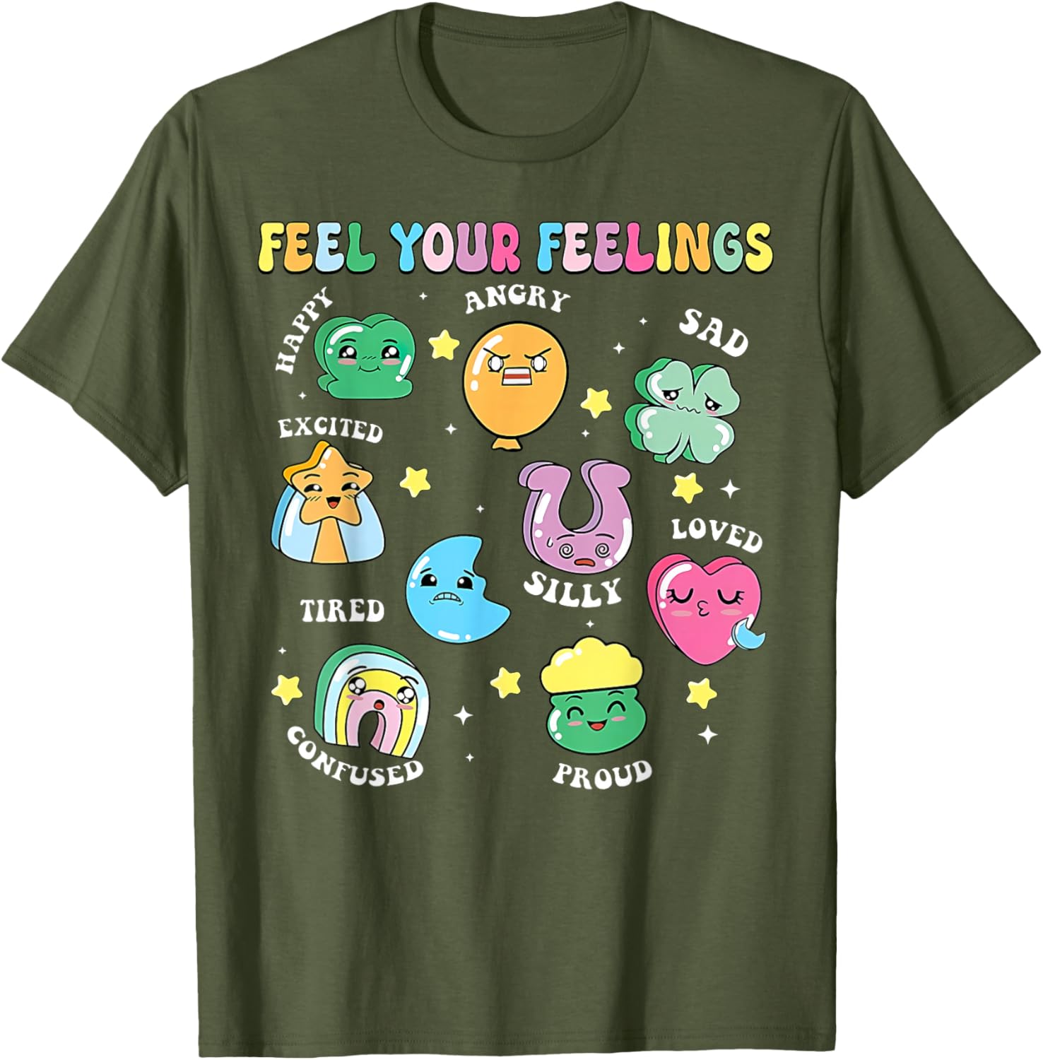 St Patricks Day Feels Your Feelings Teacher T-Shirt for School Counselors - 7