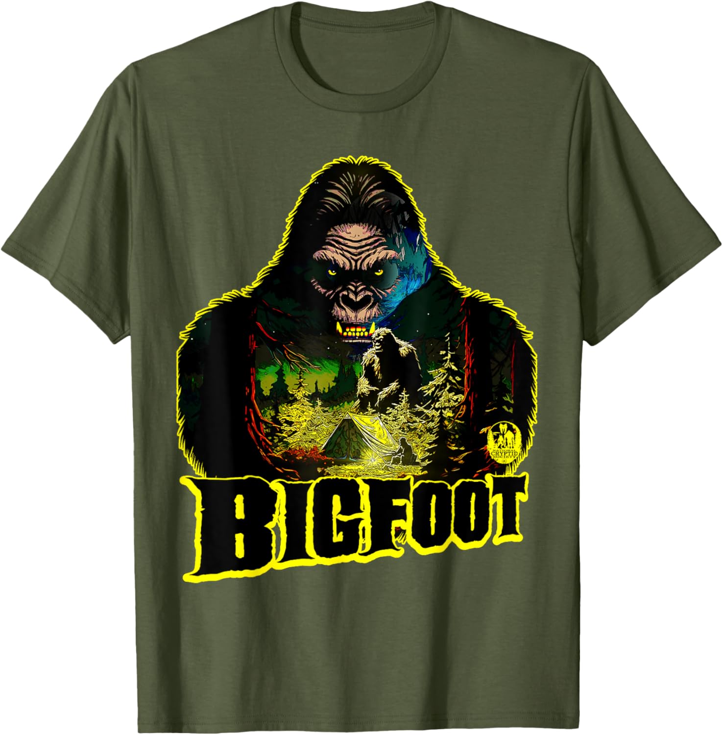 Bigfoot Scary Camping Sasquatch Tent T-Shirt for Outdoor Adventures - 22