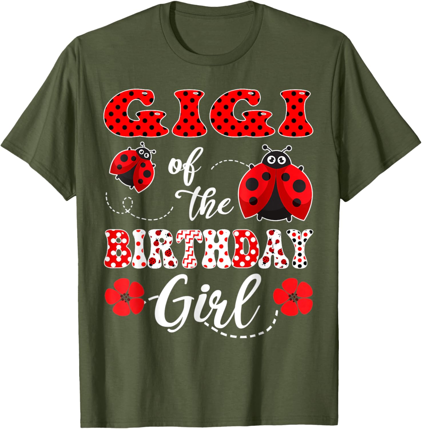 Gigi Of The Birthday Girl Ladybug T-Shirt for Fun Celebrations - 6