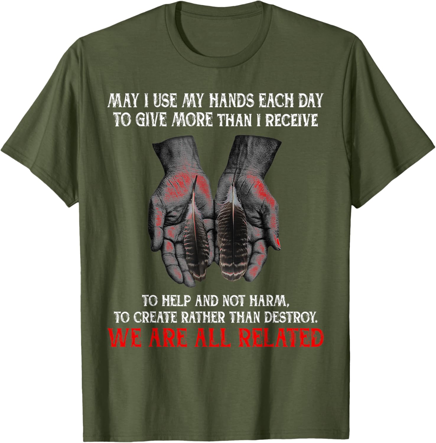 Inspirational May I Use My Hands T-Shirt for Daily Kindness and Giving - 7