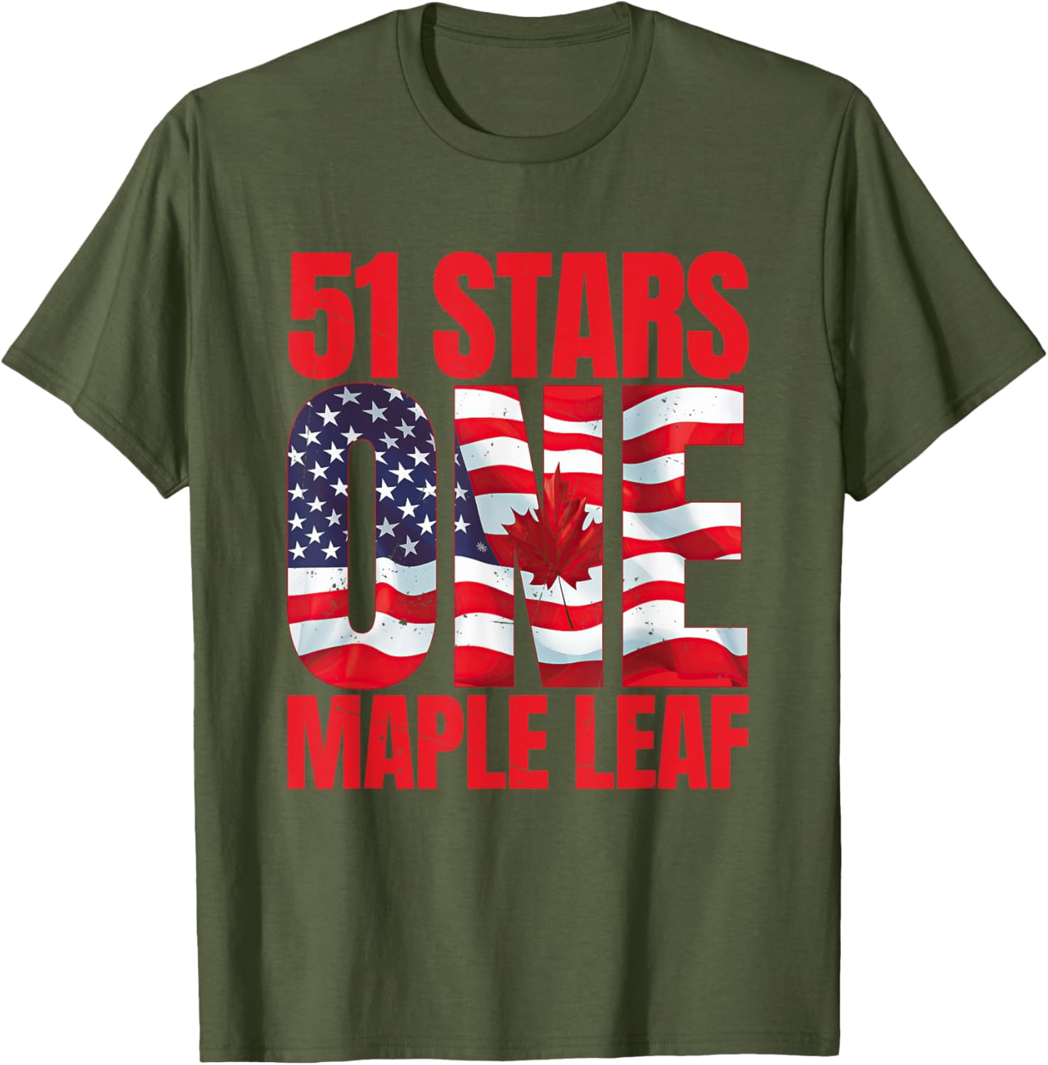51 Stars One Maple Leaf T-Shirt for Satire and Joke Lovers - 16
