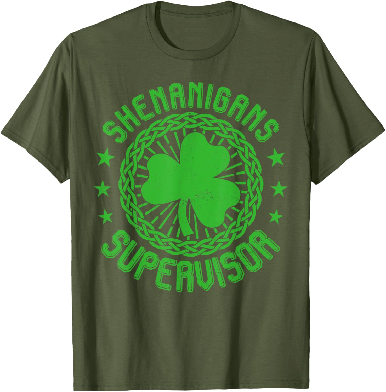 Shenanigans Supervisor Shamrock St Patricks Day T-Shirt for Fun Celebrations - 13