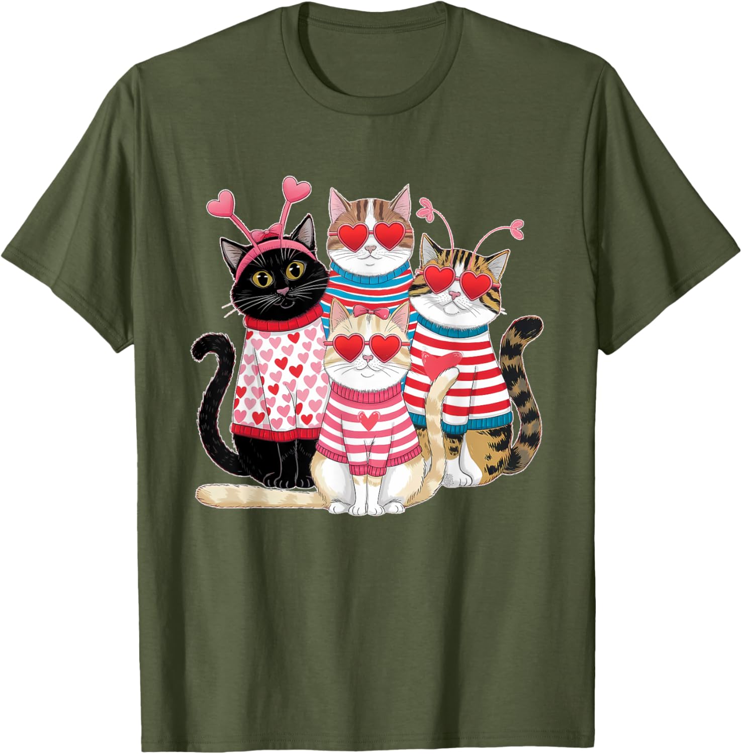 Happy Meowentine's Cute Cat T-Shirt for Girls - Perfect Valentine's Gift - 29