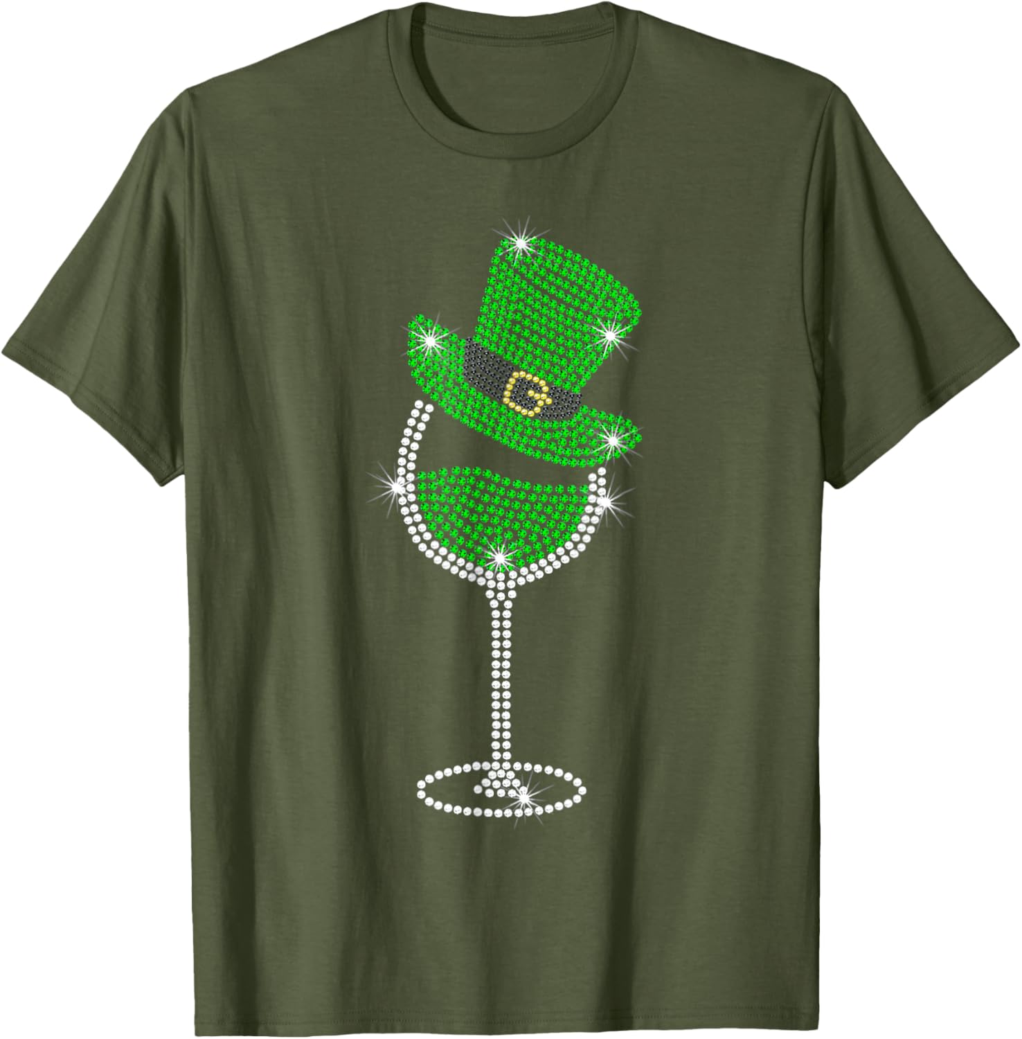 St Patrick's Day Shamrock Wine T-Shirt for Men and Women Celebrate in Style - 5