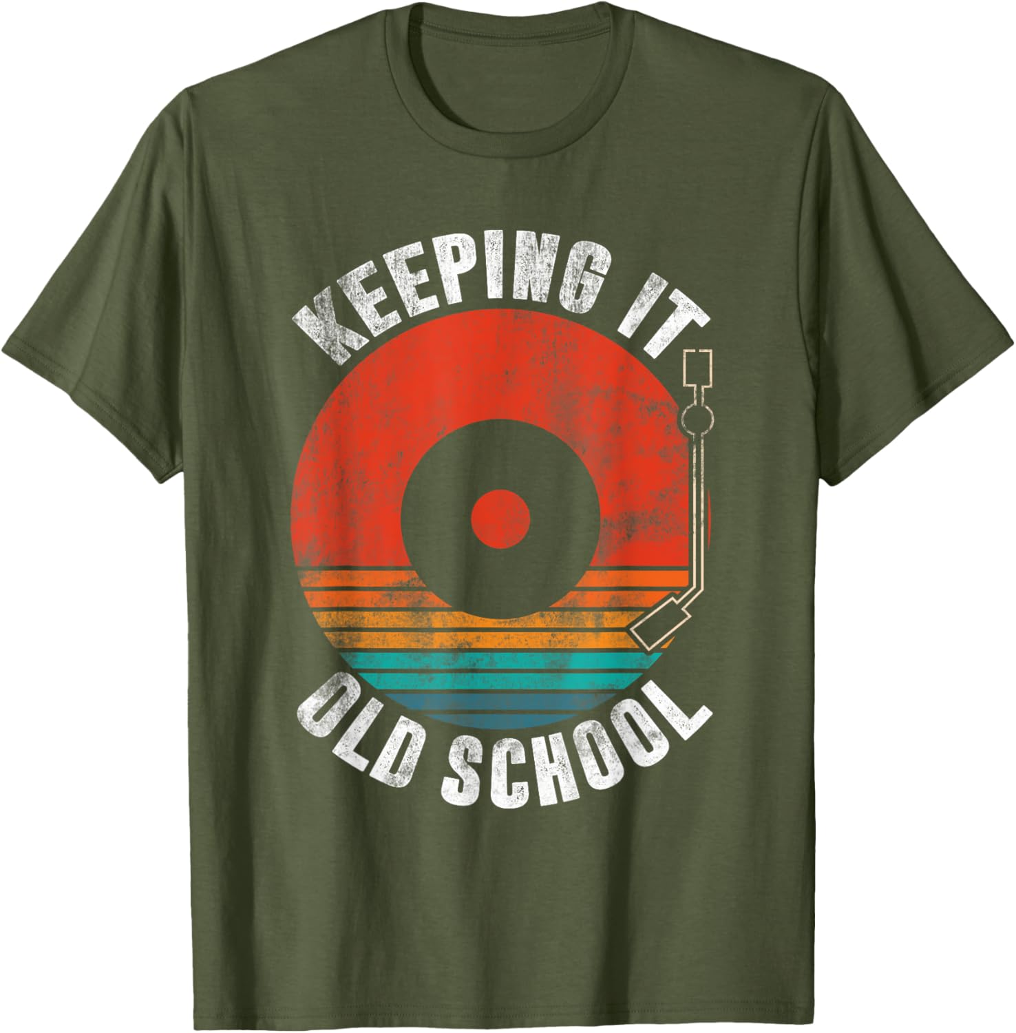 Retro Vinyl Record Player T-Shirt | Keeping It Old School Style - 13
