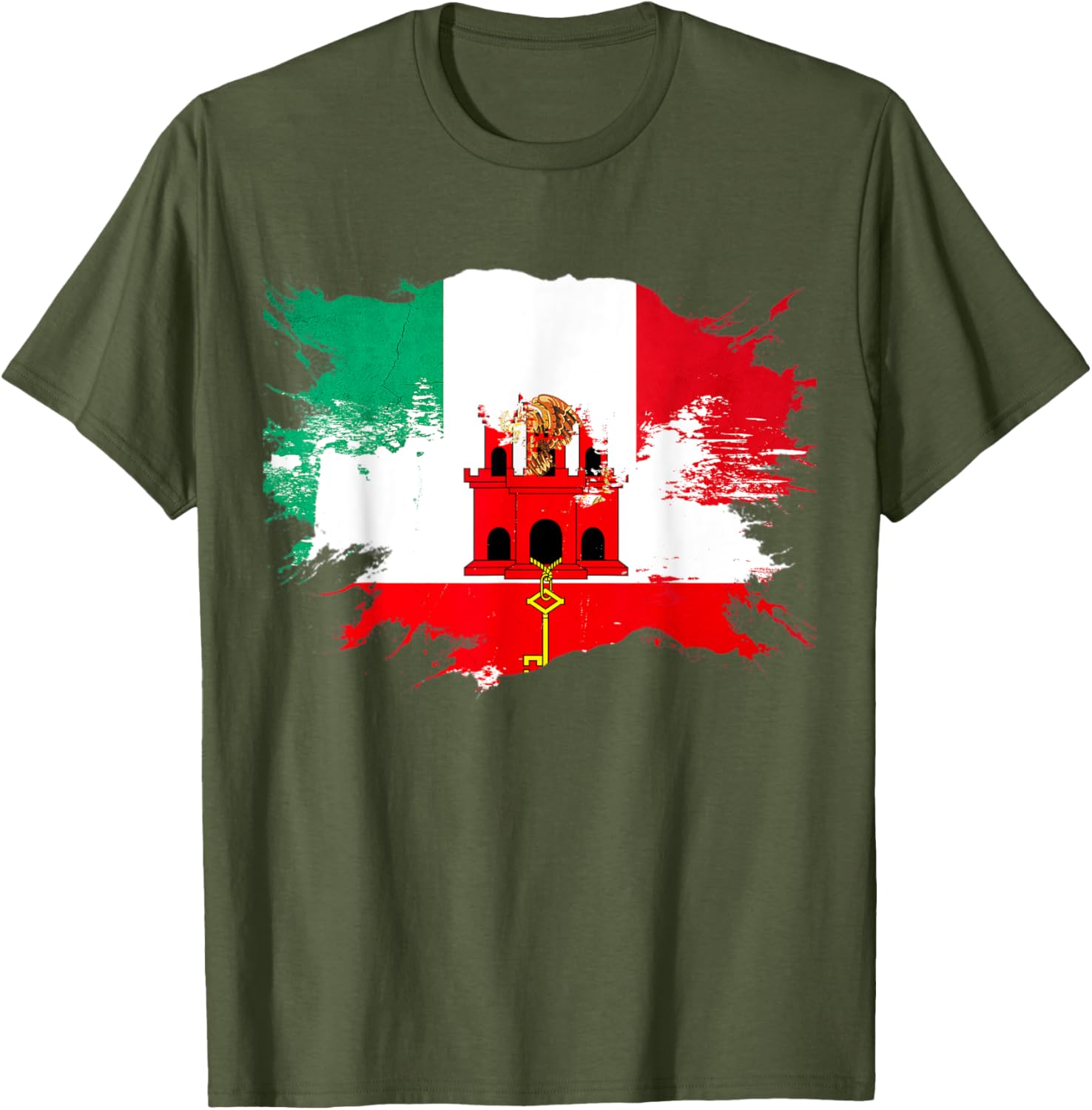 Mexican Gibraltar Heritage Flag T-Shirt for Unique Cultural Style - 2