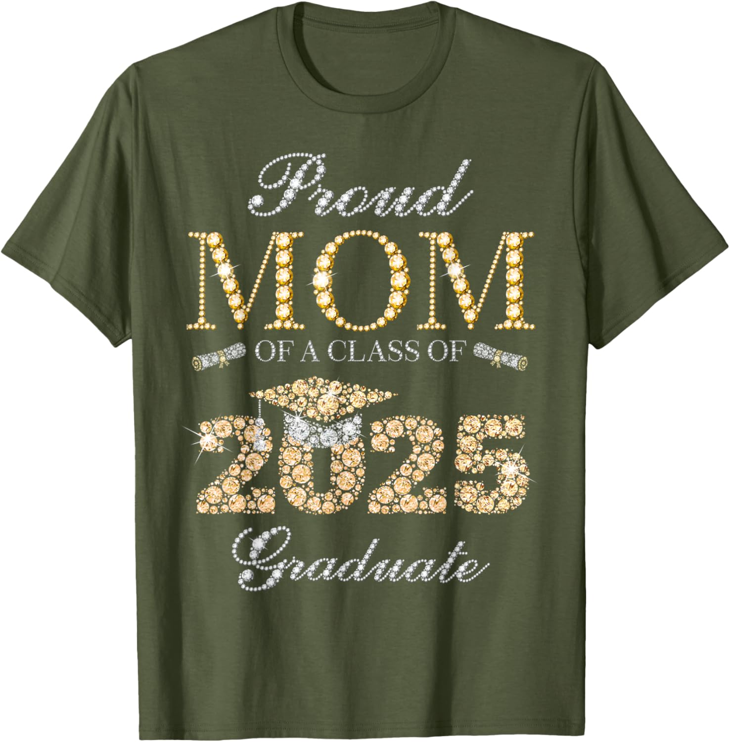 Proud Mom of a Class of 2025 Graduate T-Shirt for Celebratory Moments - 17