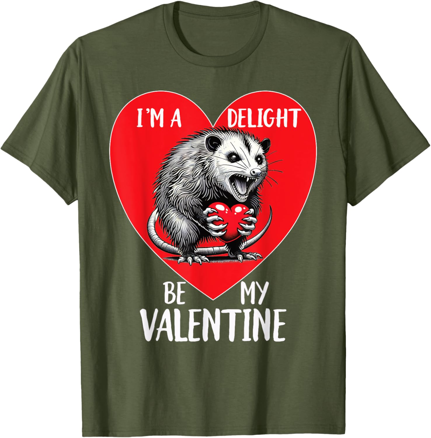 Funny Sarcastic Opossum Be My Valentine T-Shirt for Animal Lovers - 18