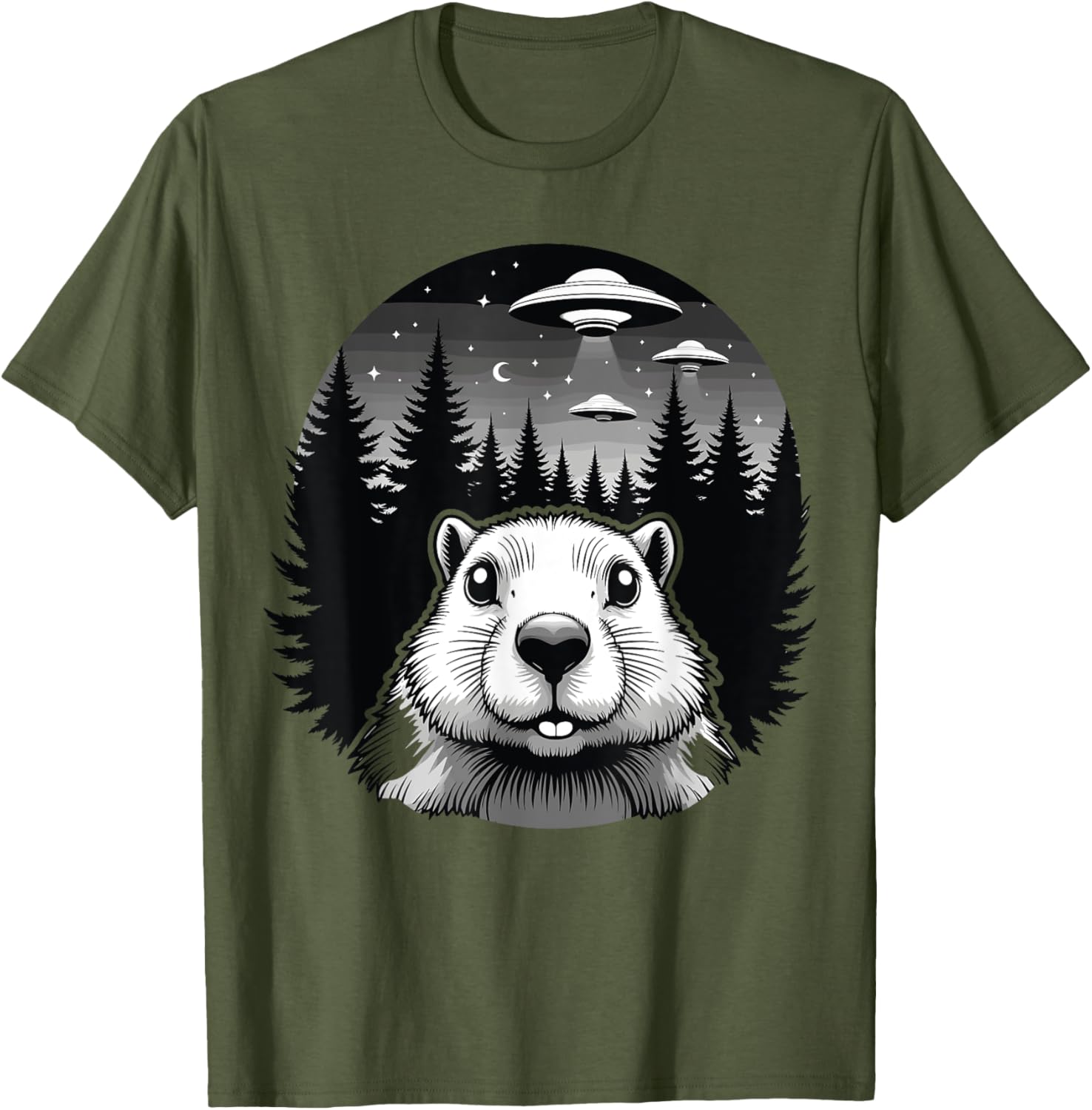 Funny Groundhog Day T-Shirt with UFOs and Aliens - Unique Gift Idea - 18