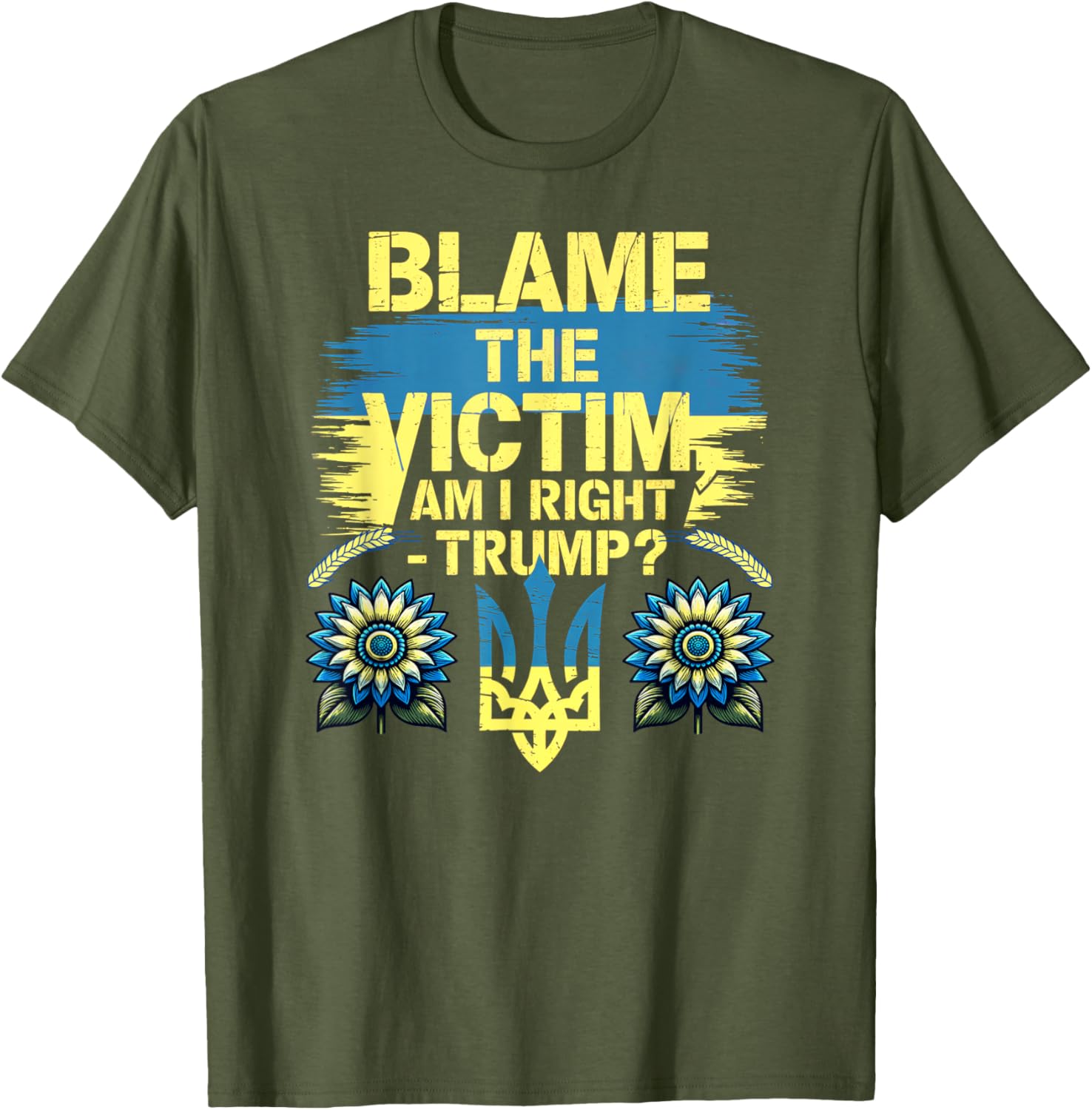 Anti-Trump Pro-Ukraine Graphic T-Shirt for Statement Supporters - 5