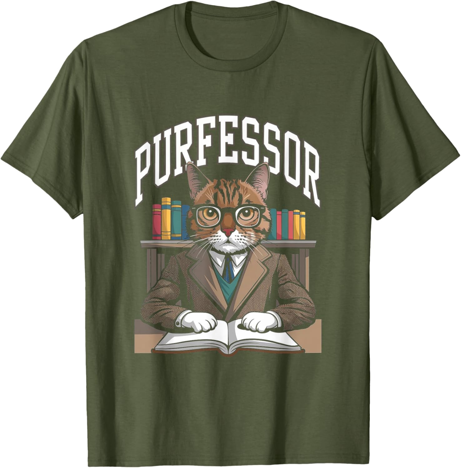 Funny Purrfessor Cat T-Shirt for Cat Lovers and Professors - 14