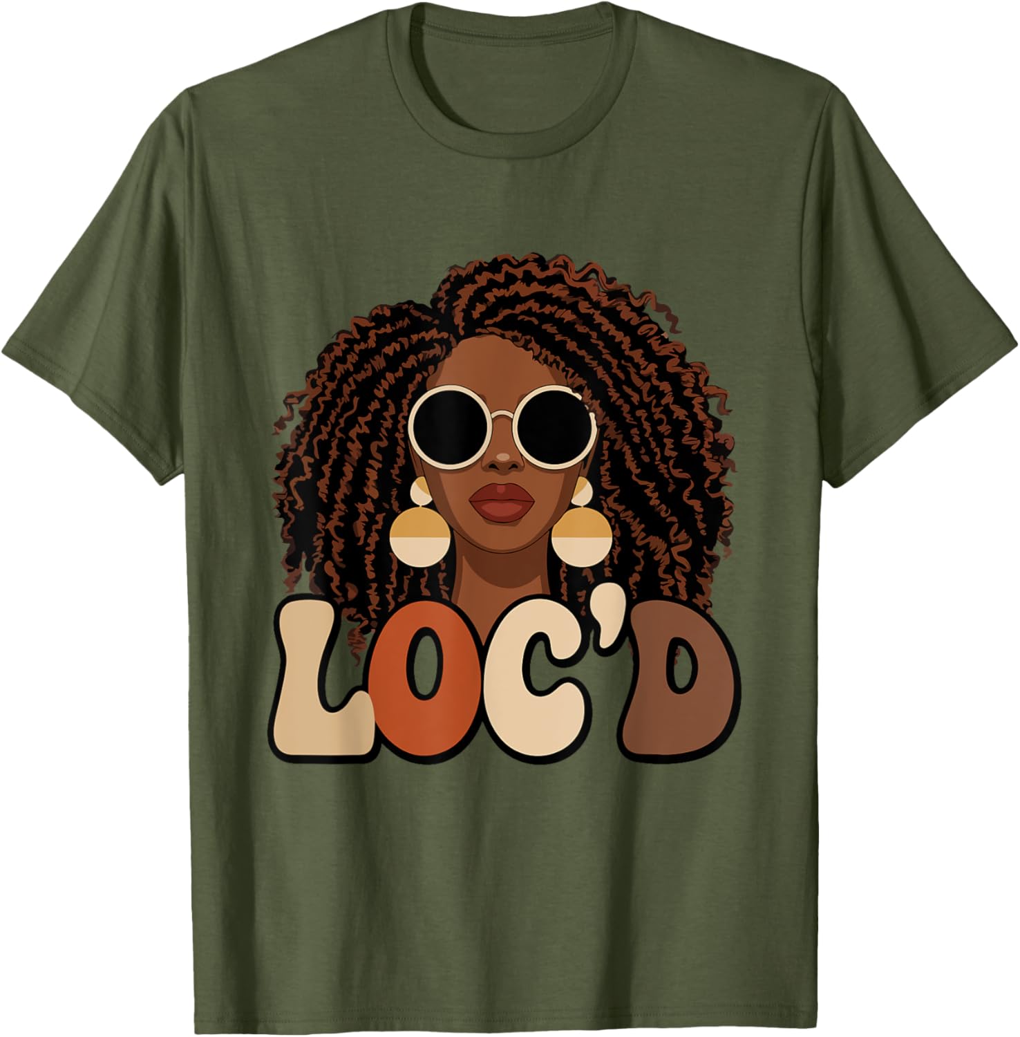 Loc'd For Life Afro Locs T-Shirt for Black Melanin Women Stylish Tee - 2