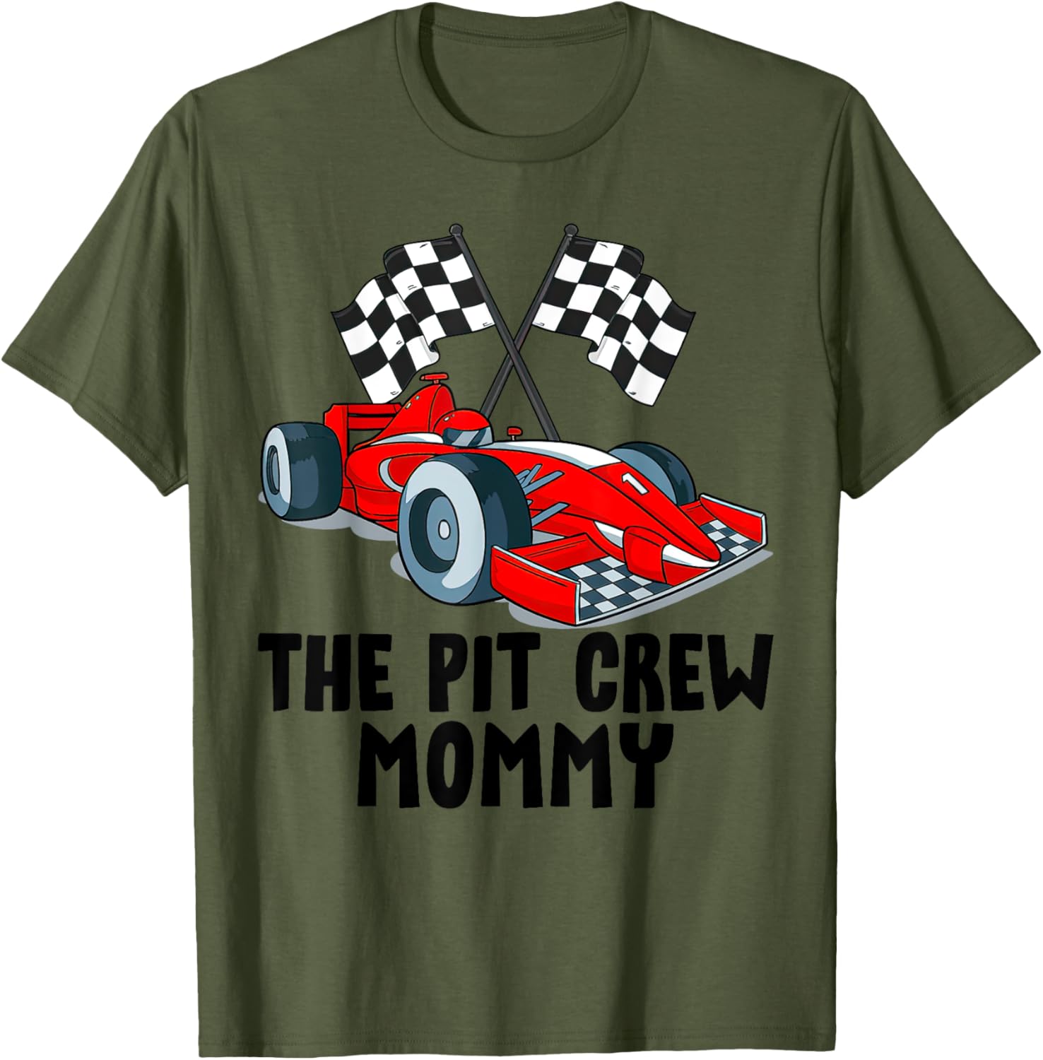 Mommy Pit Crew Racing Family T-Shirt for Kids Birthday Party Fun - 14