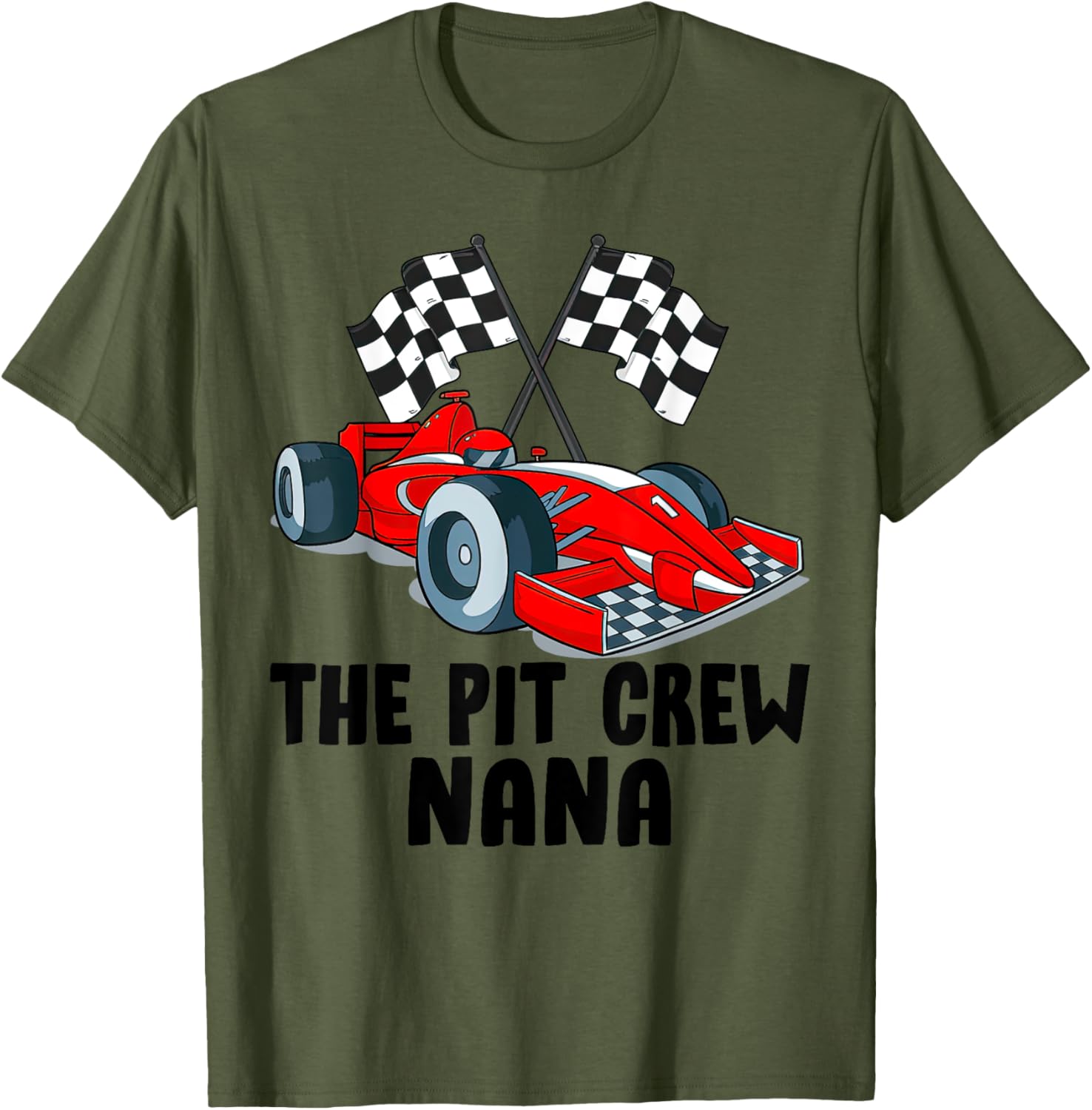 Nana Pit Crew Race Car Birthday Party Family T-Shirt for Racing Fans - 7