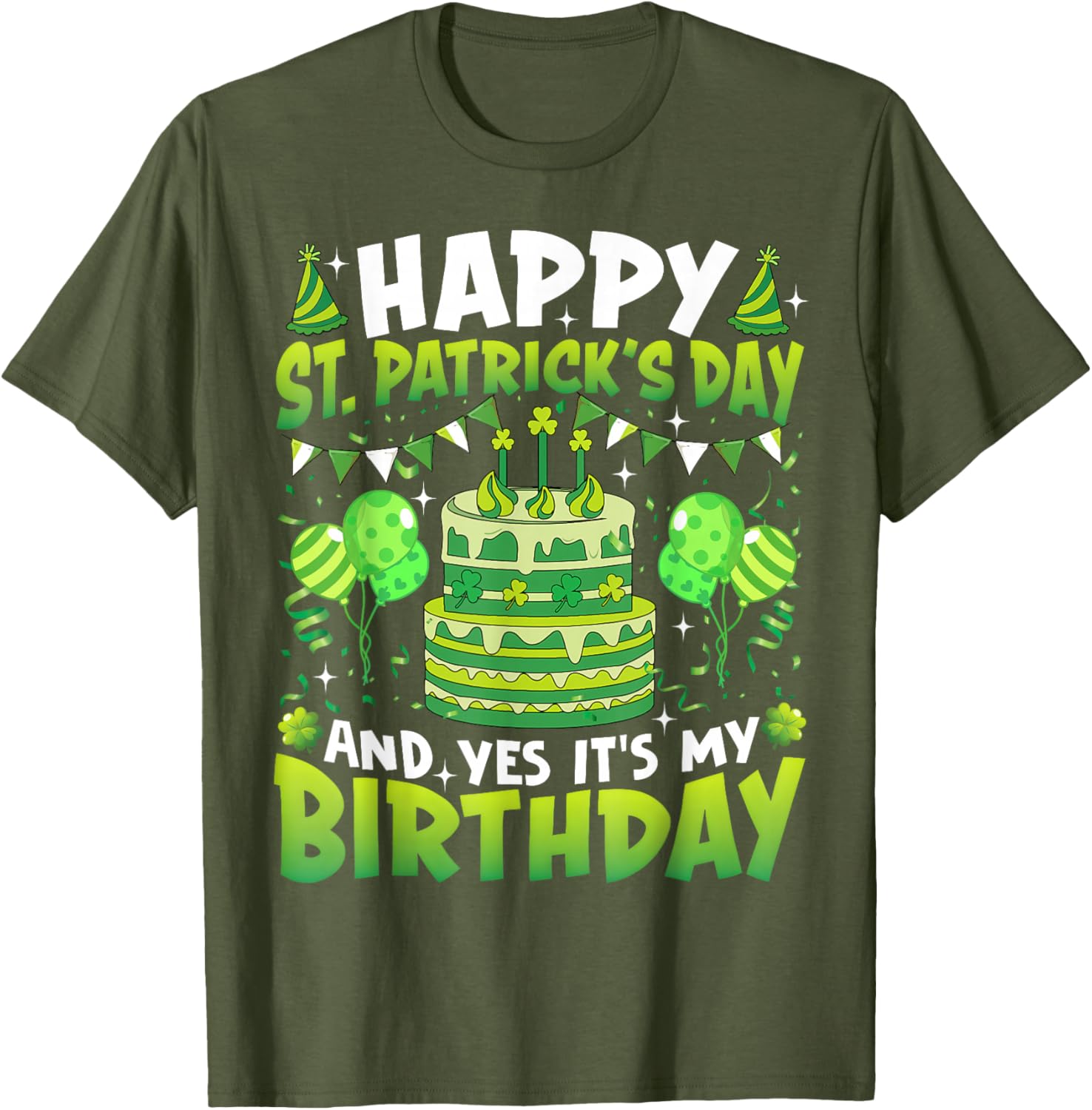 Happy St Patrick's Day Birthday T-Shirt for Kids and Adults - 11