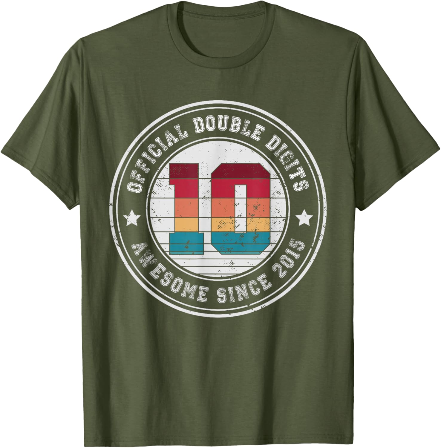 Celebrate 10th Birthday with Fun Ten Years Old Double Digits T-Shirt - 12