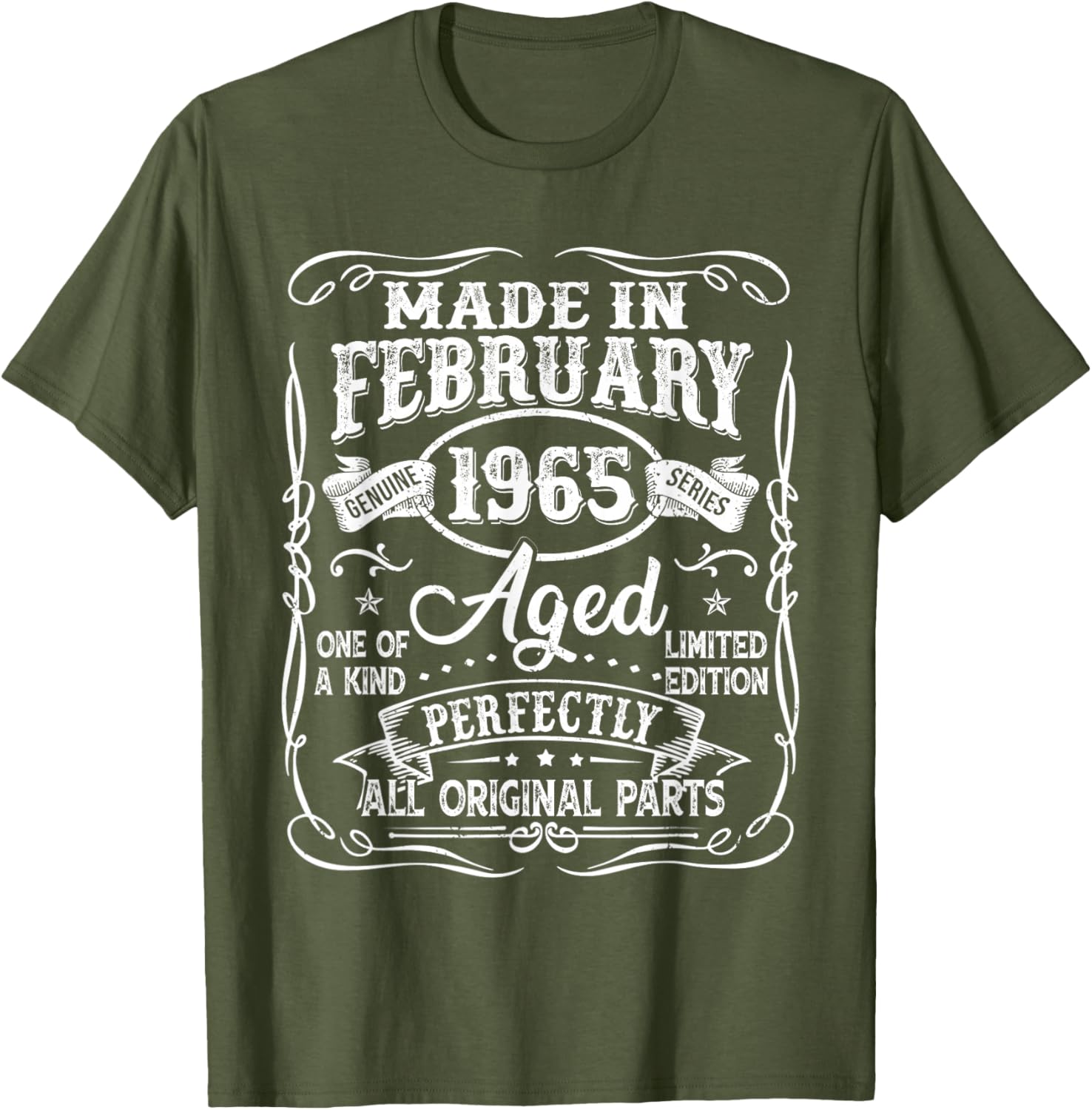 Vintage 60th Birthday T-Shirt for Men Born in February 1965 - 17