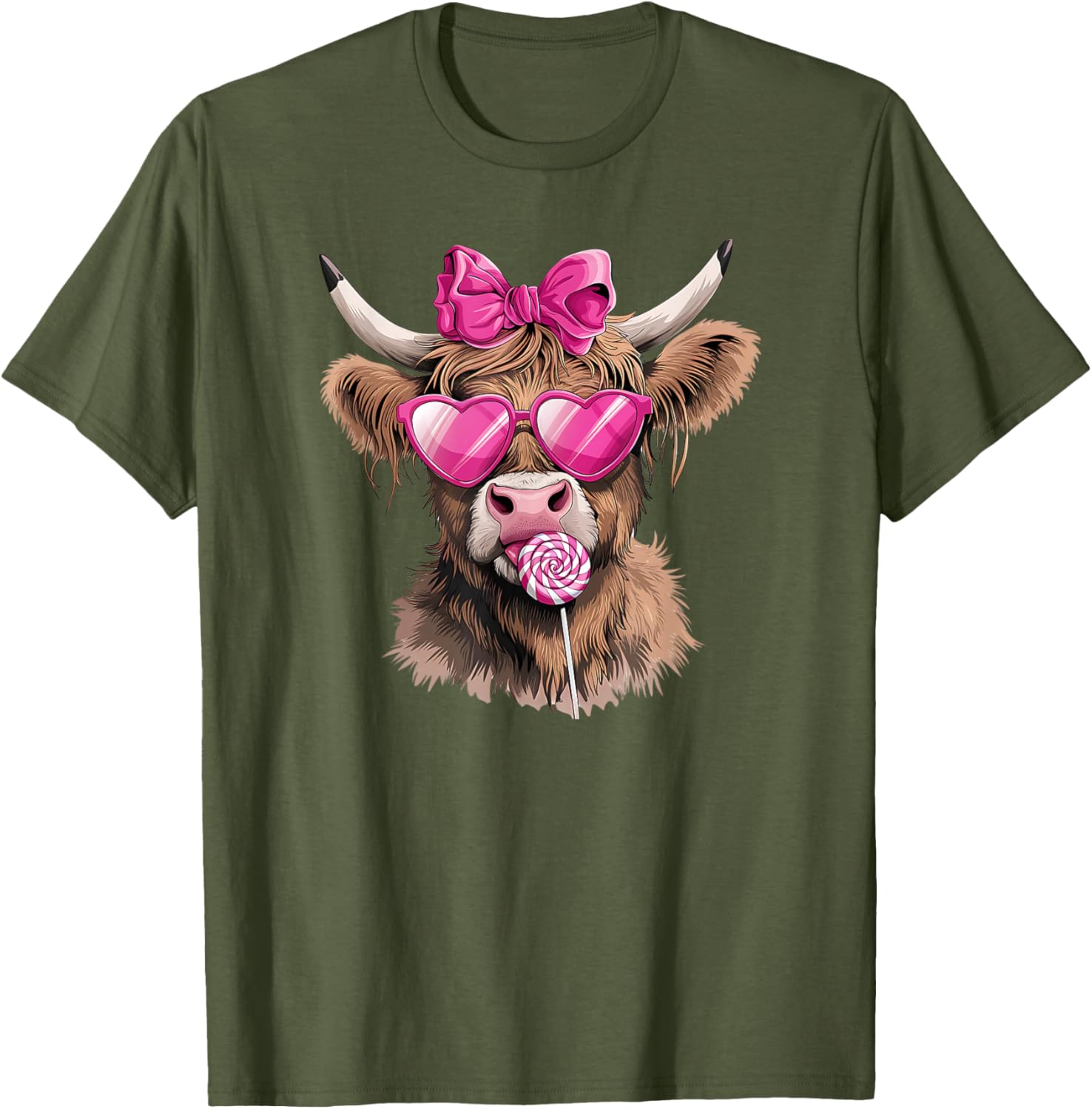 Adorable Cow with Bow Women's T-Shirt Perfect for Valentine's Day Gift - 6
