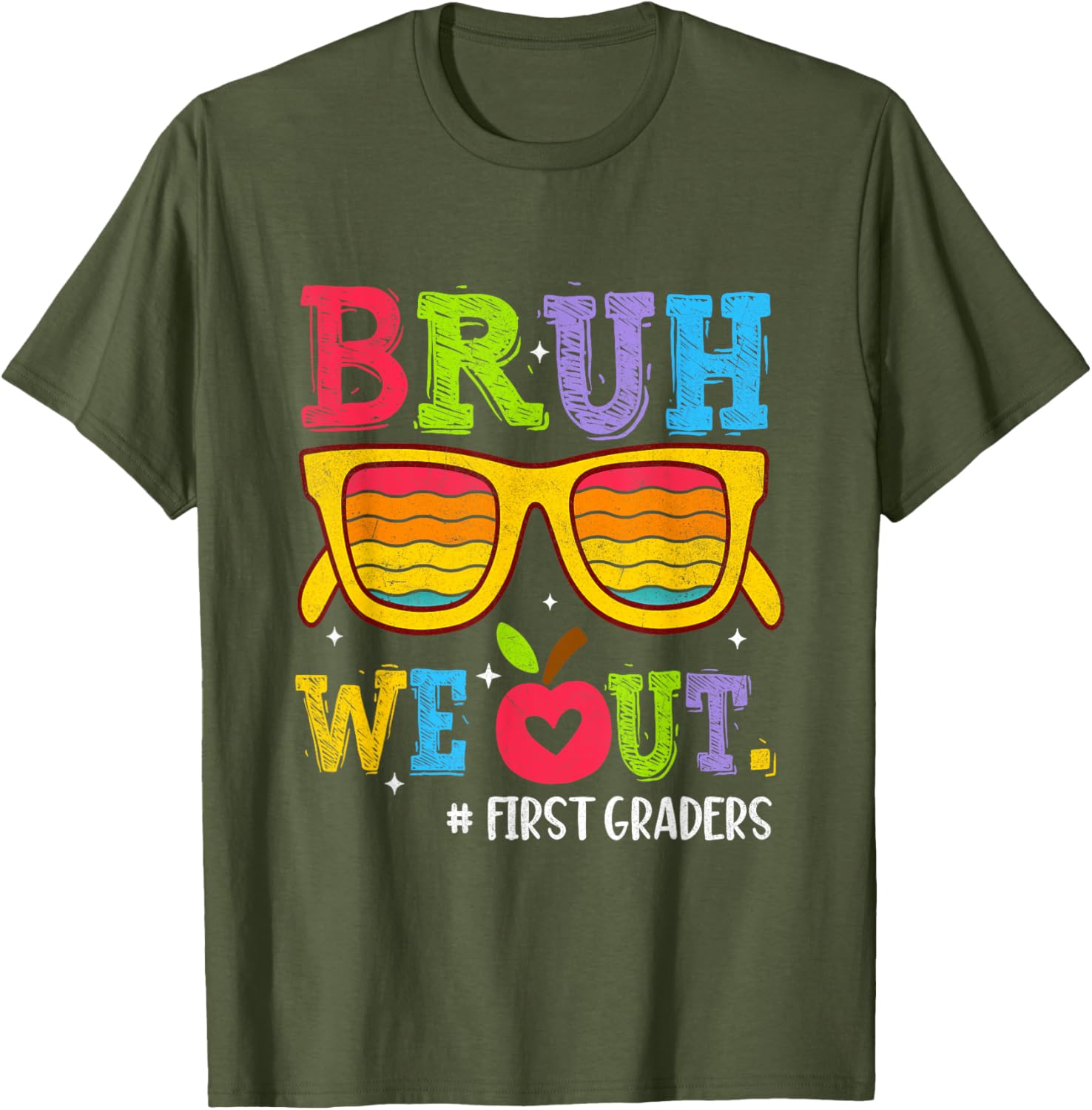 Bruh We Out First Graders Graduation T-Shirt Perfect for 1st Grade Celebrate - 3