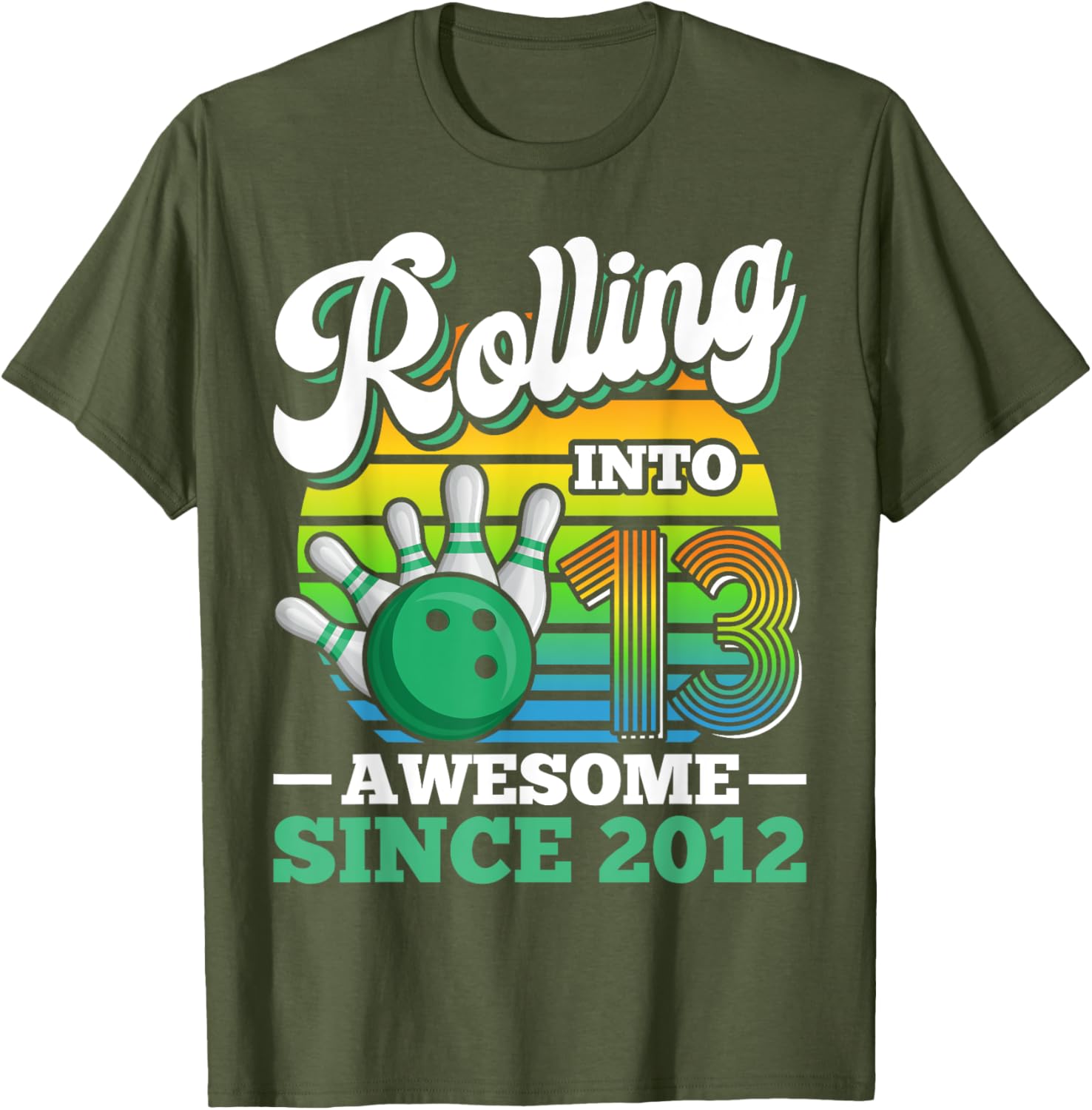 Fun Bowling Birthday Party T-Shirt for 13 Year Olds - Perfect Gift! - 5