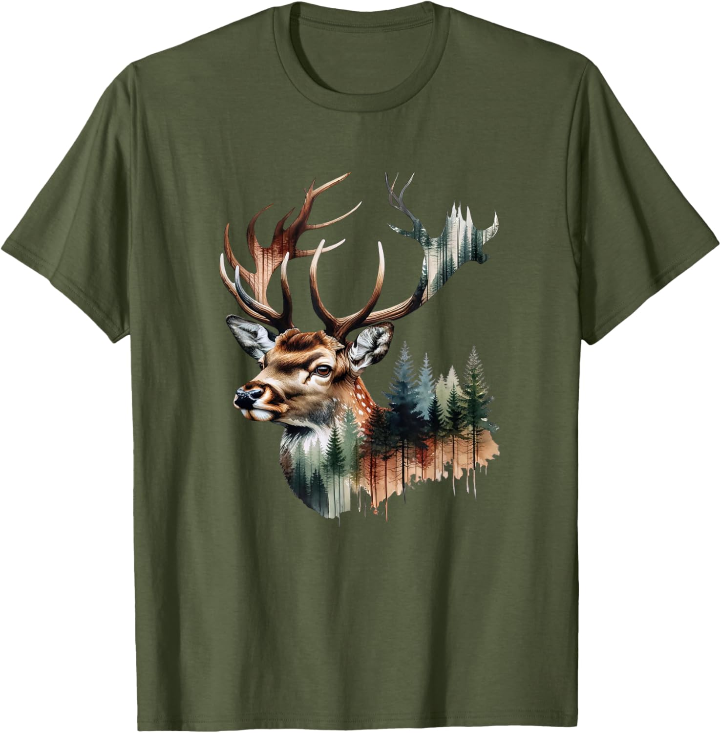 Forest Deer Hunting Dad T-Shirt for Whitetail Hunters - Nature Lover Apparel - 1