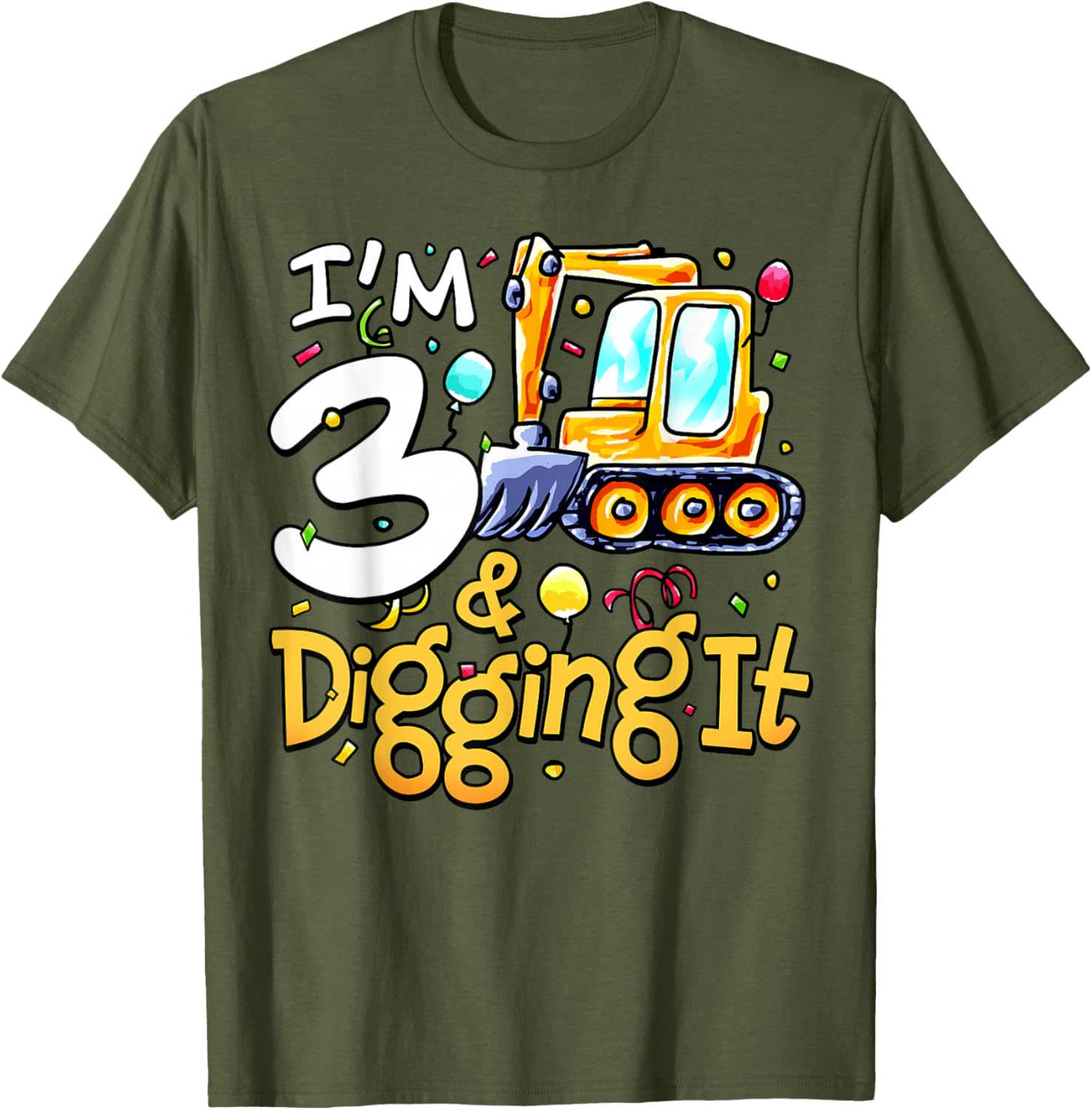 Construction Themed 3rd Birthday Shirt for Boys Cute T-Shirt Gift - 10