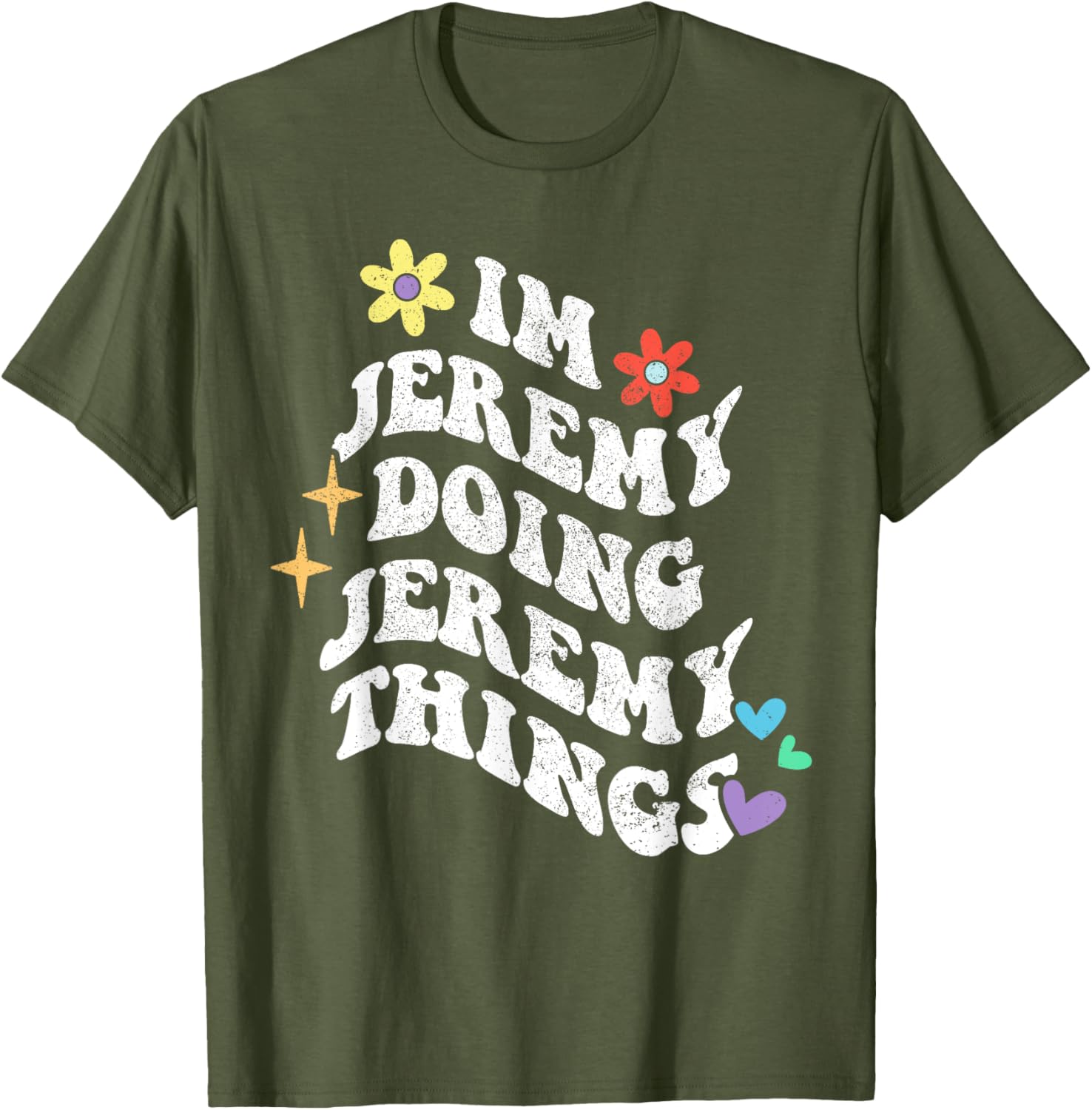 Funny Retro Groovy Jeremy Doing Things T-Shirt for Moms and Gifts - 24