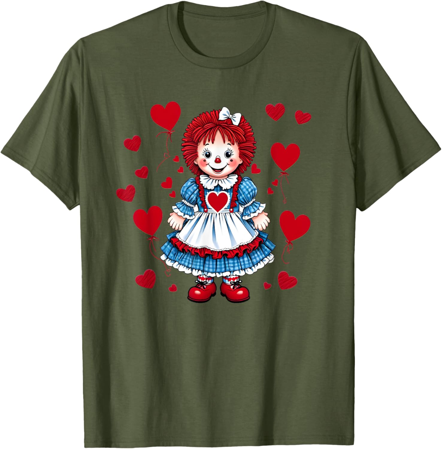 Raggedy Ann Valentine's Day Heart T-Shirt for Sweethearts and Friends - 6