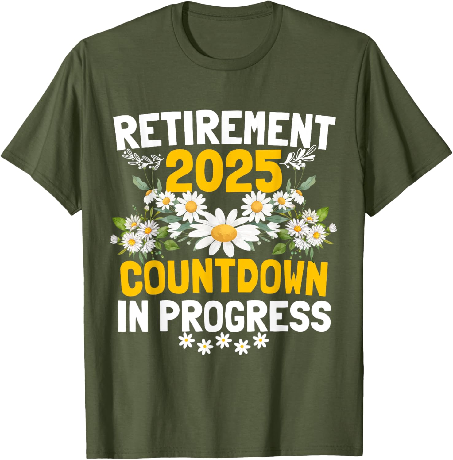 Funny Daisy Flower Retirement 2025 T-Shirt for Women - Cute Apparel - 23