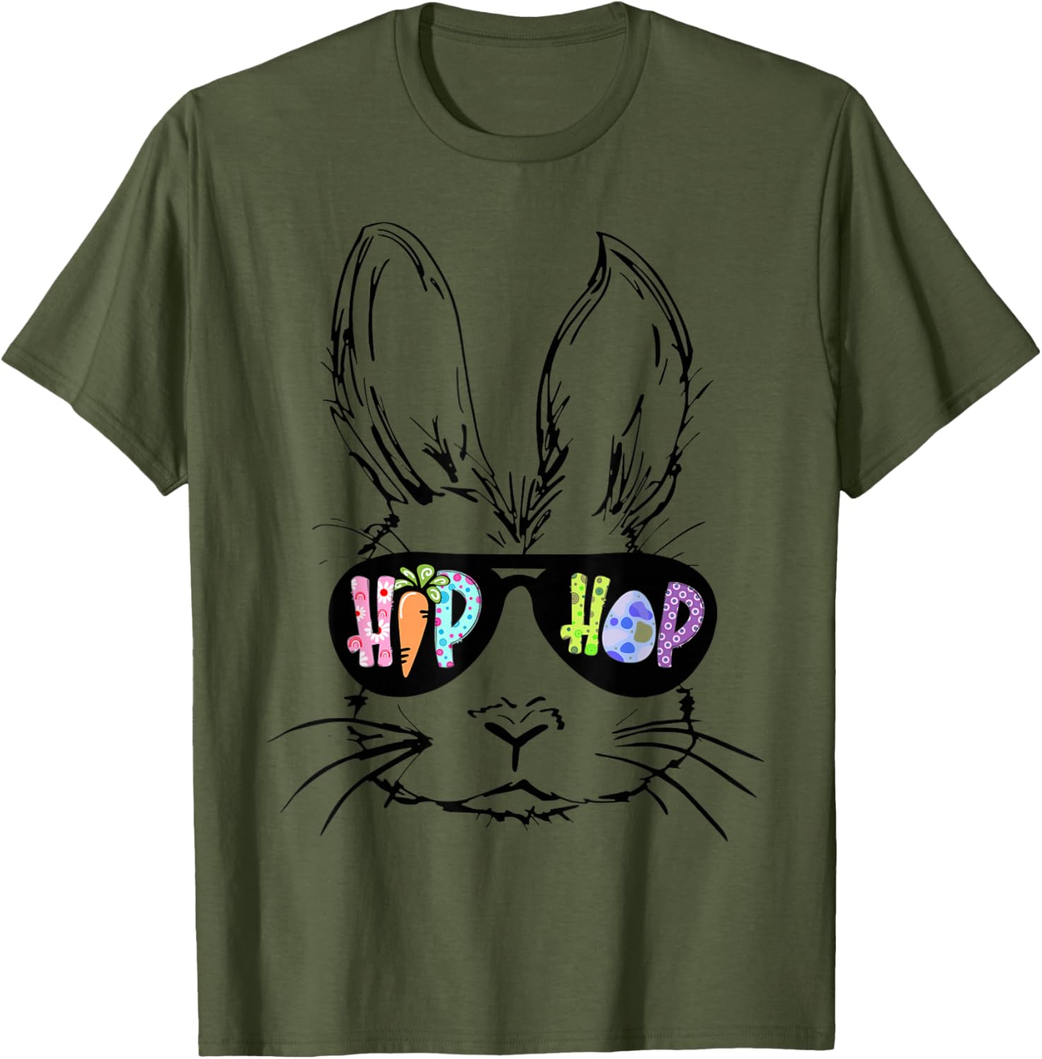 Hip Hop Bunny in Sunglasses Funny Easter T-Shirt for Rabbit Lovers - 23